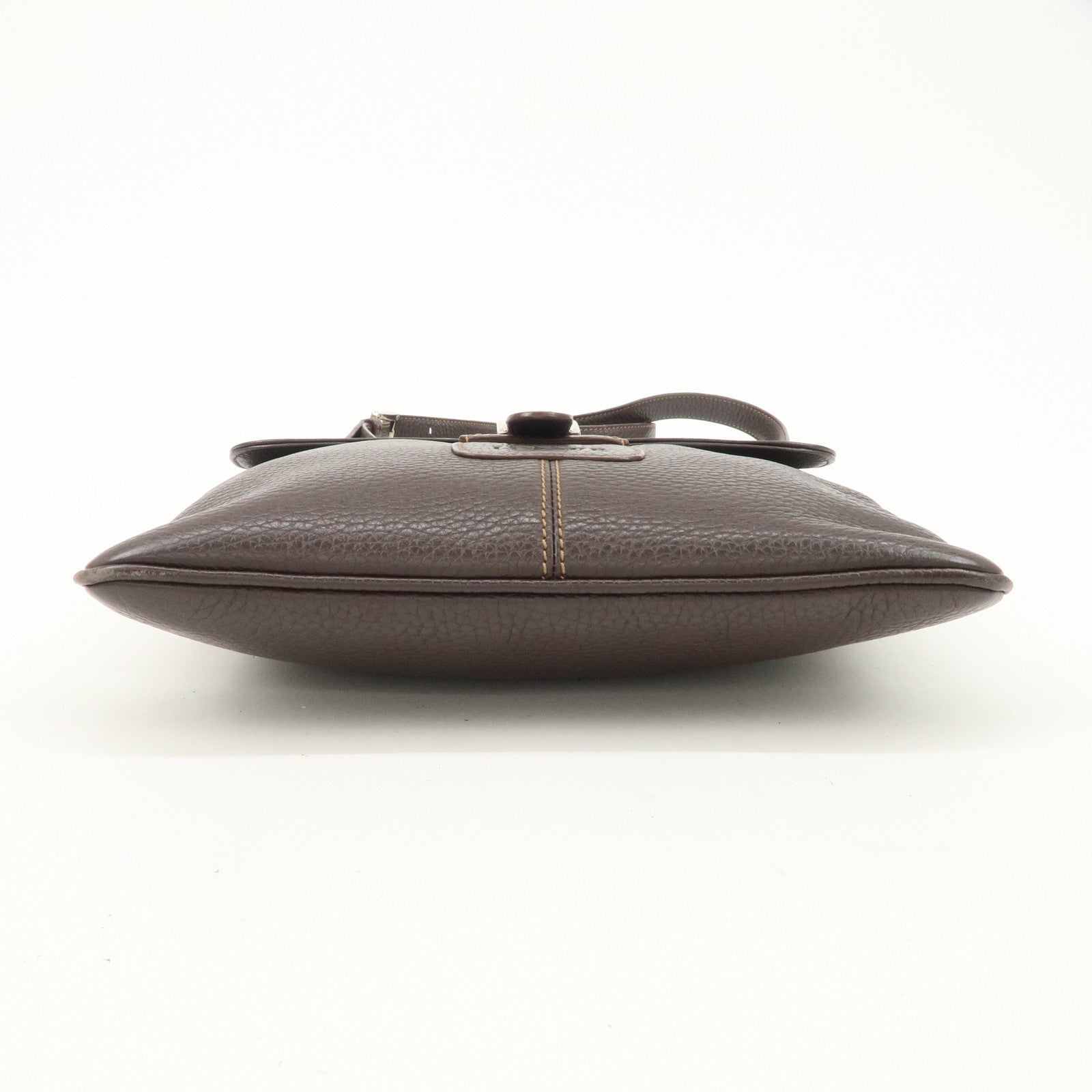 LOEWE Senda Logo Leather Shoulder Bag Crossbody Bag Brown