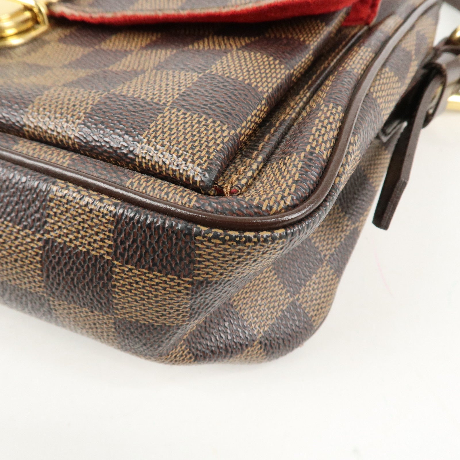 Louis Vuitton Damier Leather Canvas Ravello GM Shoulder Bag N60006 Used
