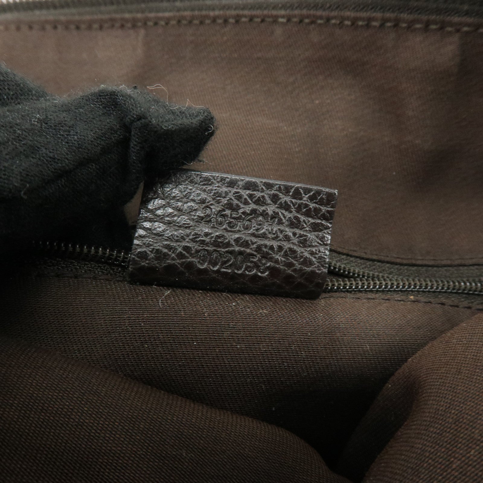 GUCCI Abbey GG Canvas Leather Shoulder Crossbody Bag Brown 265691