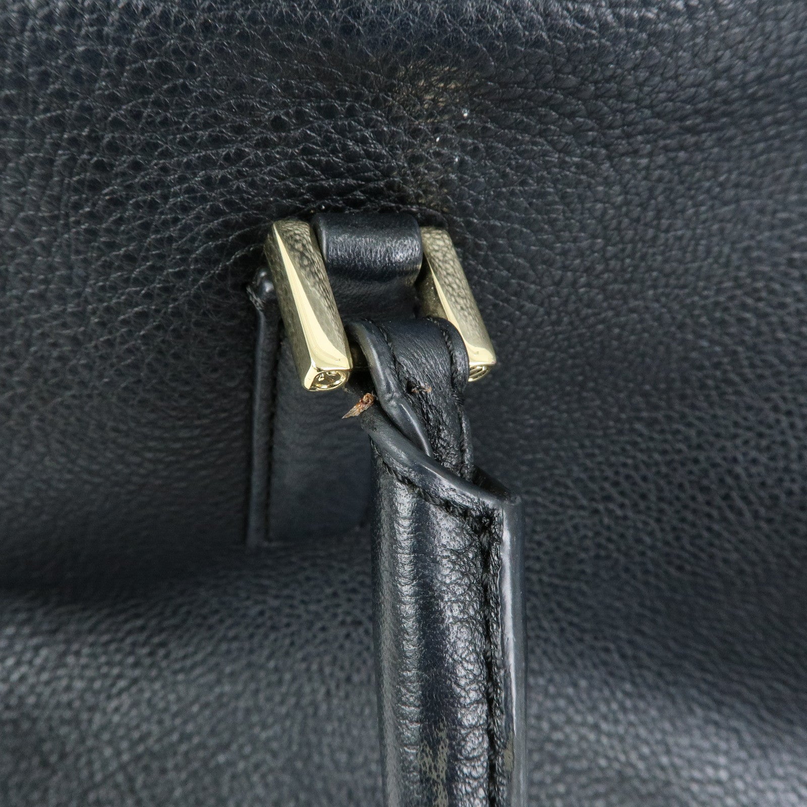 TORY BURCH Double T Leather 2Way Bag Shoulder Hand Bag Black