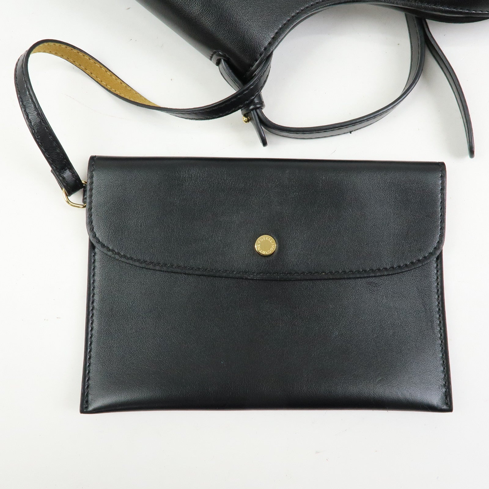 STELLA MCCARTNEY Leather 2Way Hand Bag Shoulder Bag Black
