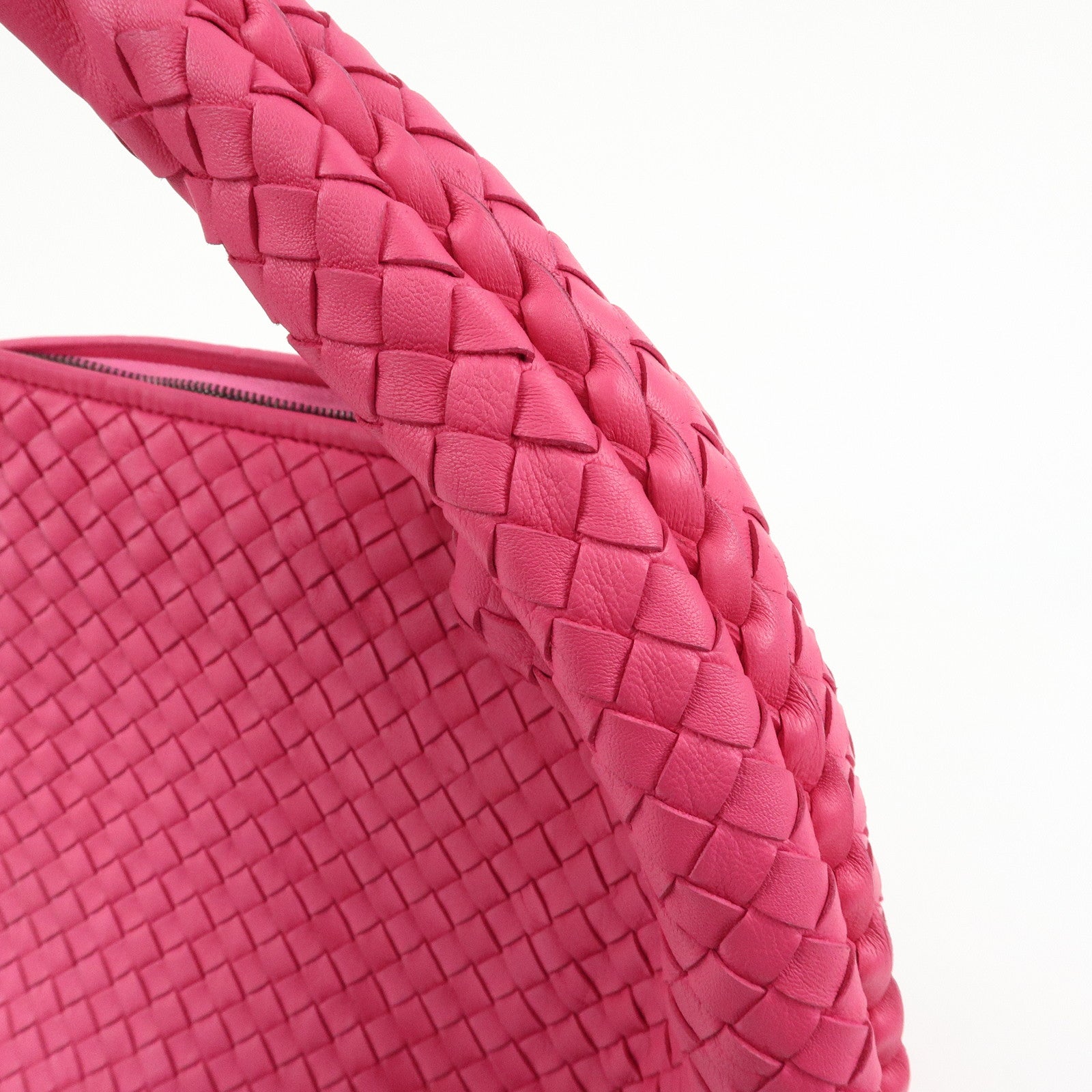 BOTTEGA VENETA Intrecciato Hobo Lamb Skin Shoulder Hand Bag 115653