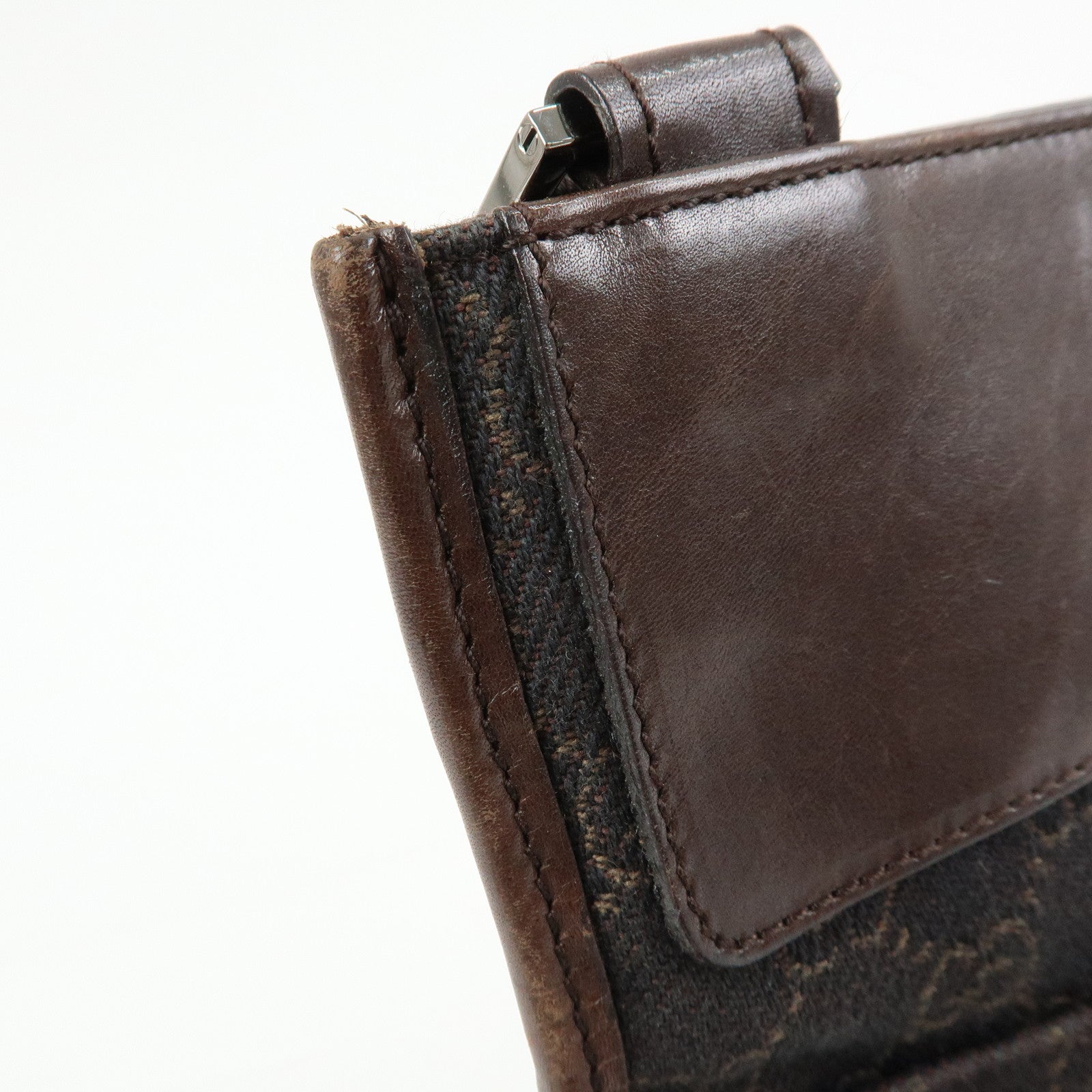 GUCCI GG Denim Leather Shoulder Bag Crossbody Bag Brown 27639