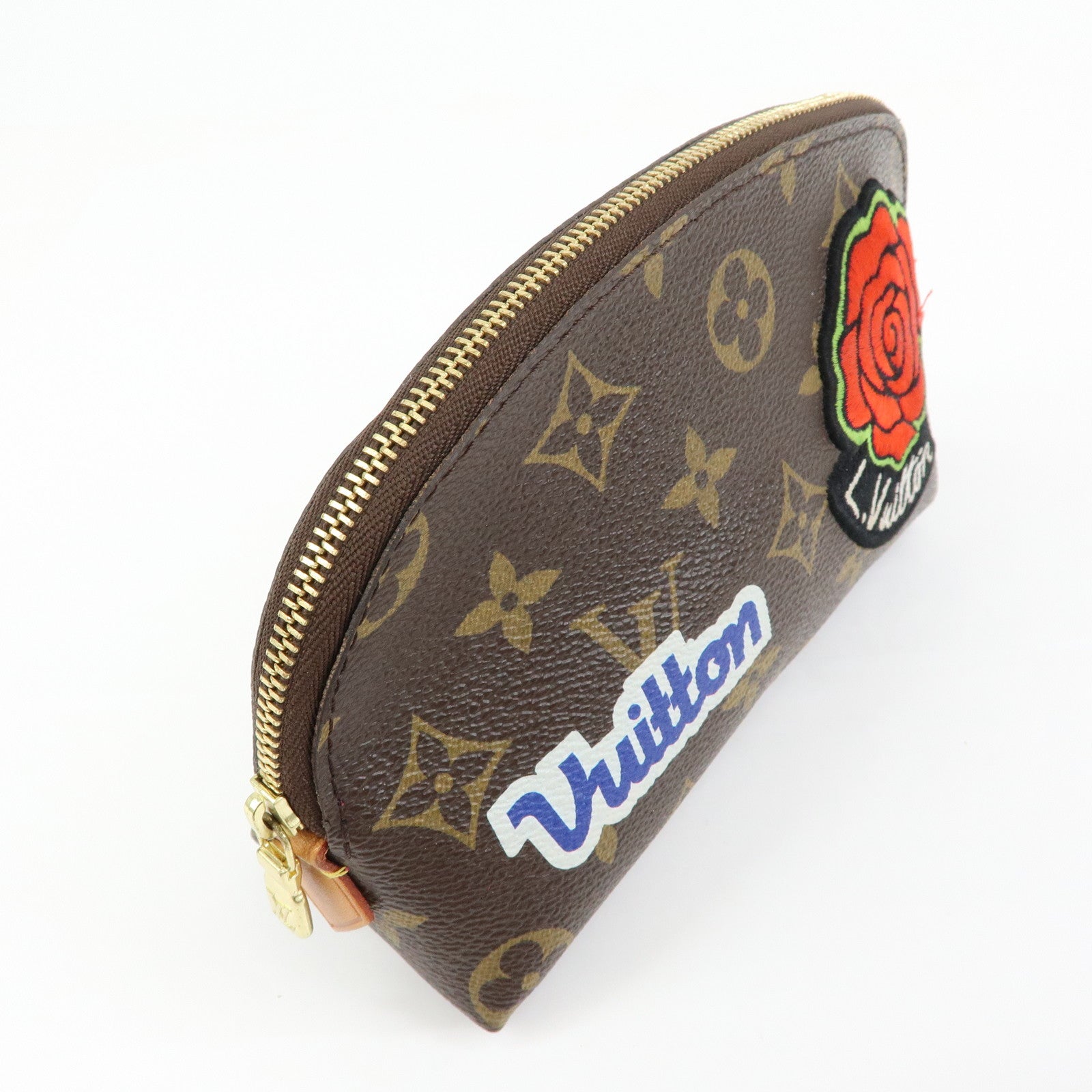 Louis Vuitton Monogram Patchies Pochette Cosmetic PM Pouch M43998