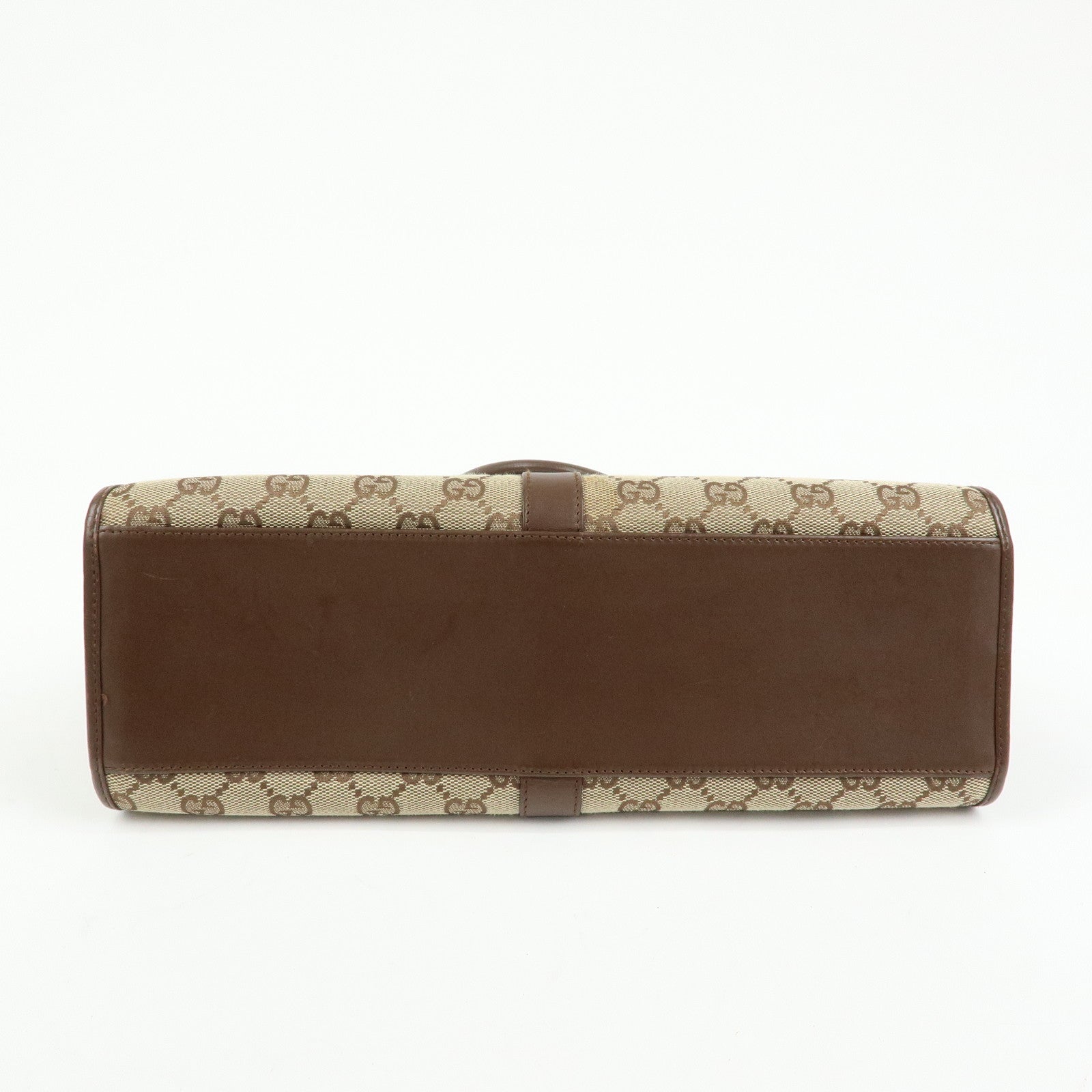GUCCI Jackie GG Canvas Leather Shoulder Bag Beige Brown 01719