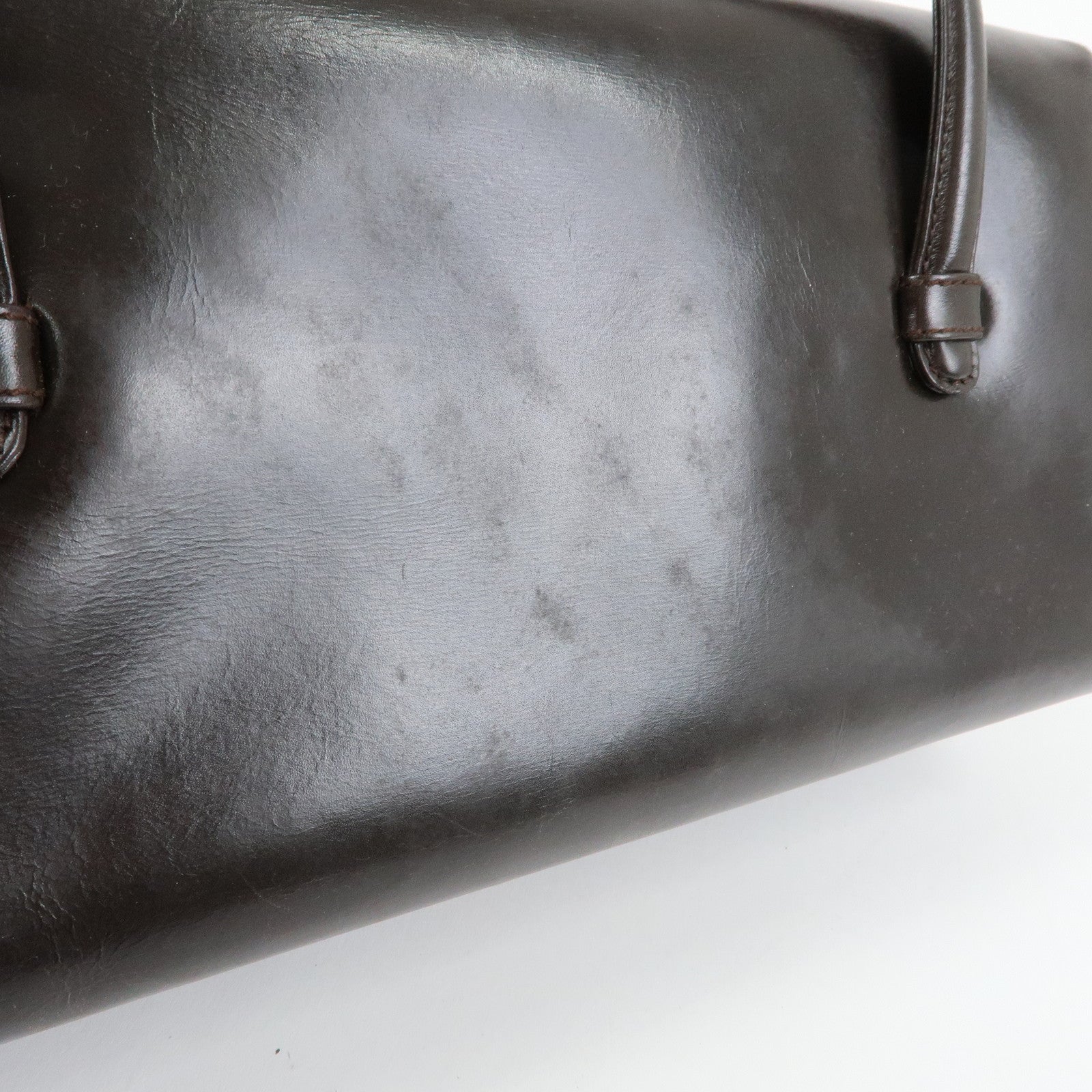 GUCCI Leather Hand Bag Dark Brown 000・1448・0539