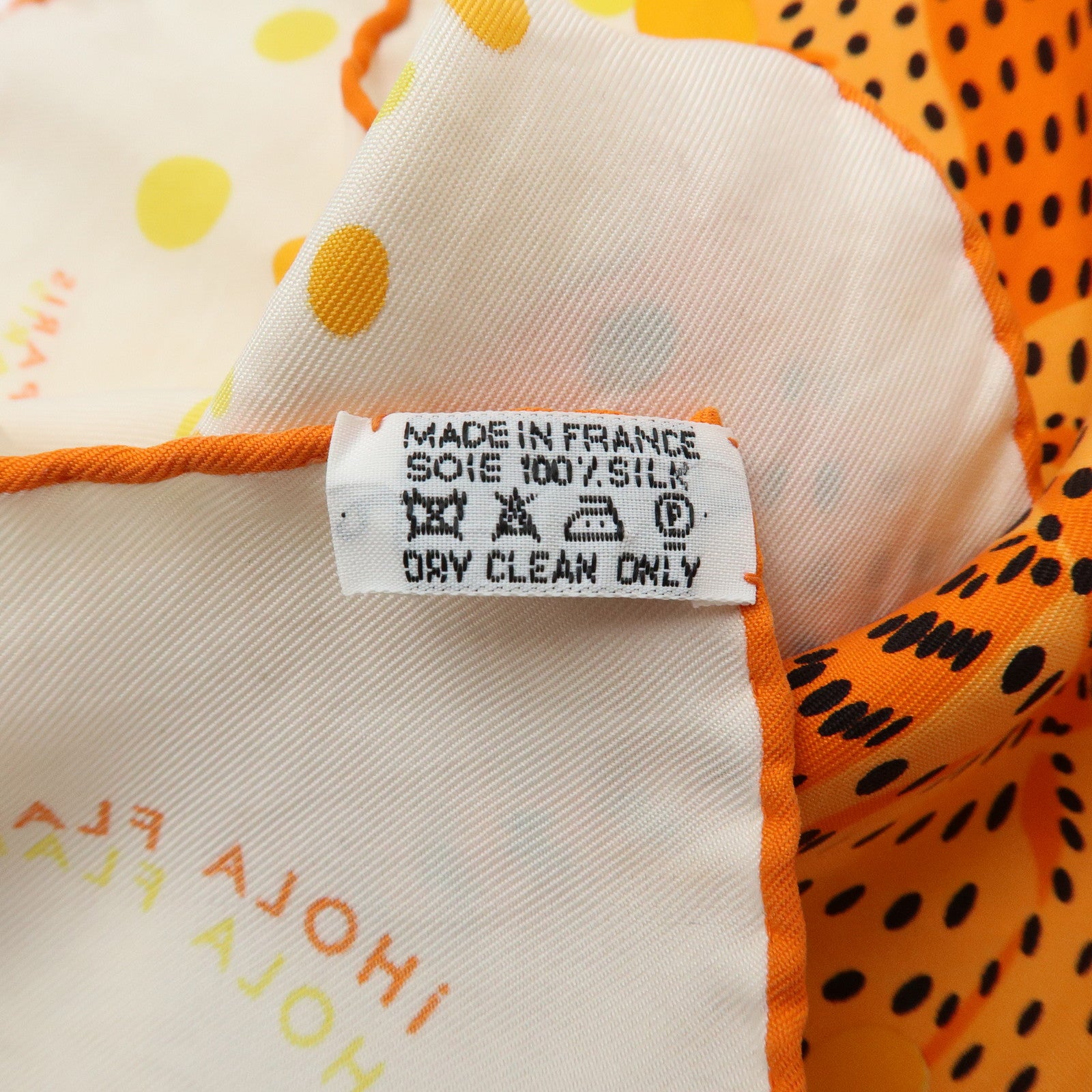 HERMES Carre 45 Silk 100% Scarf iHOLA FLAMENCA! Orange White