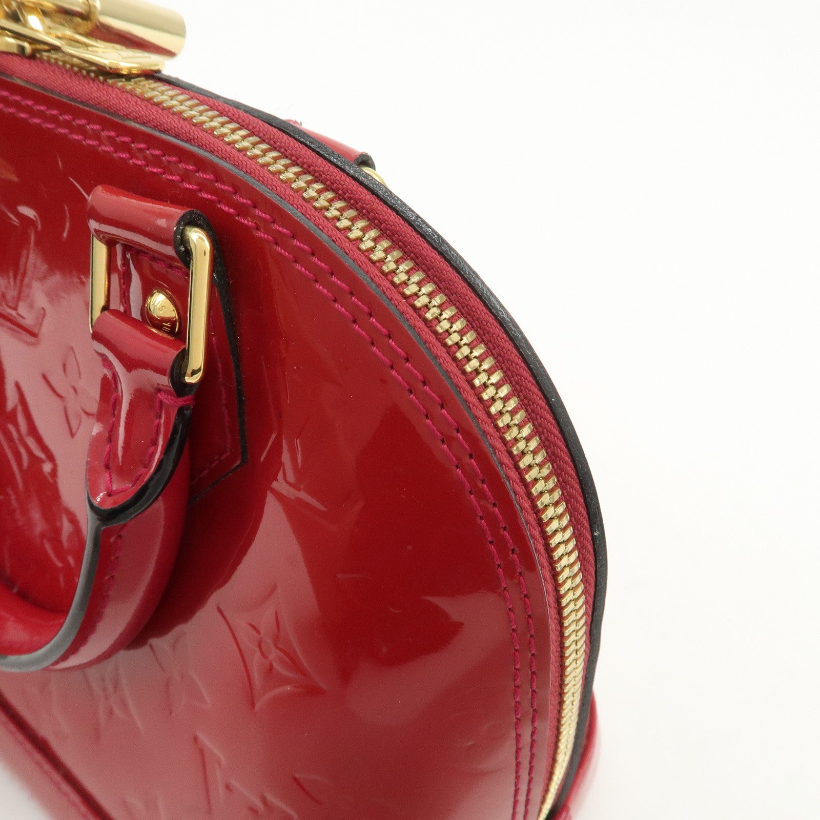 Louis Vuitton Monogram Vernis Alma BB 2Way Bag Rouge Grenade M91698