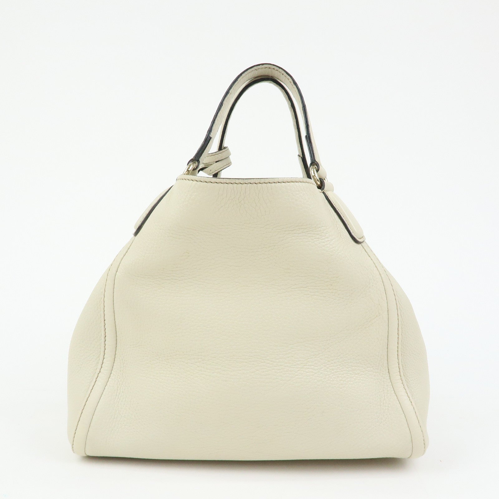 GUCCI SOHO Interlocking G Calf Leather 2Way Hand Bag Ivory 336751