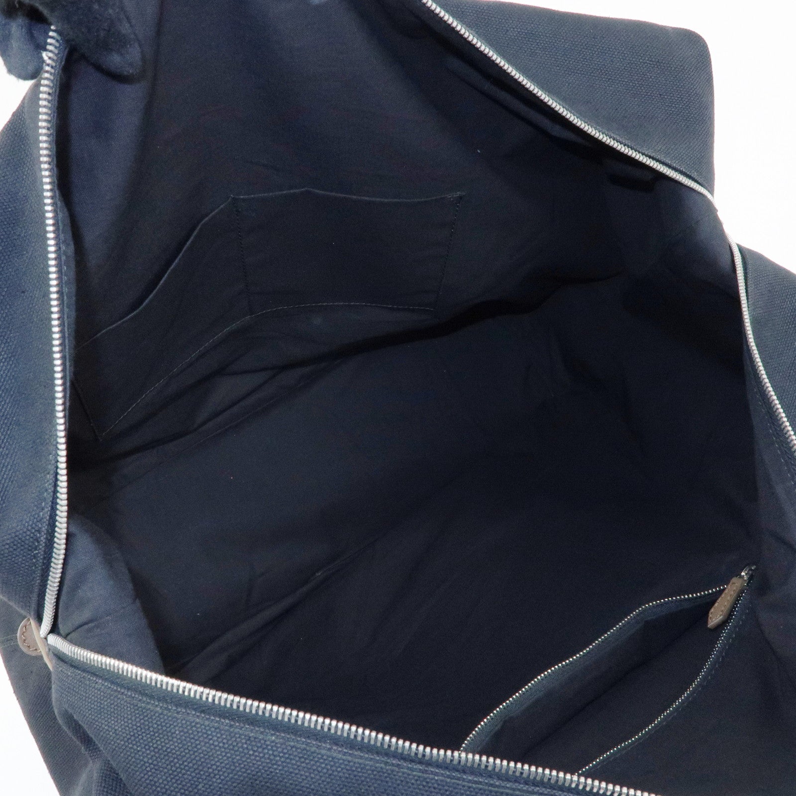 BALENCIAGA Canvas Leather Boston Bag Hand Bag Black Brown 433672
