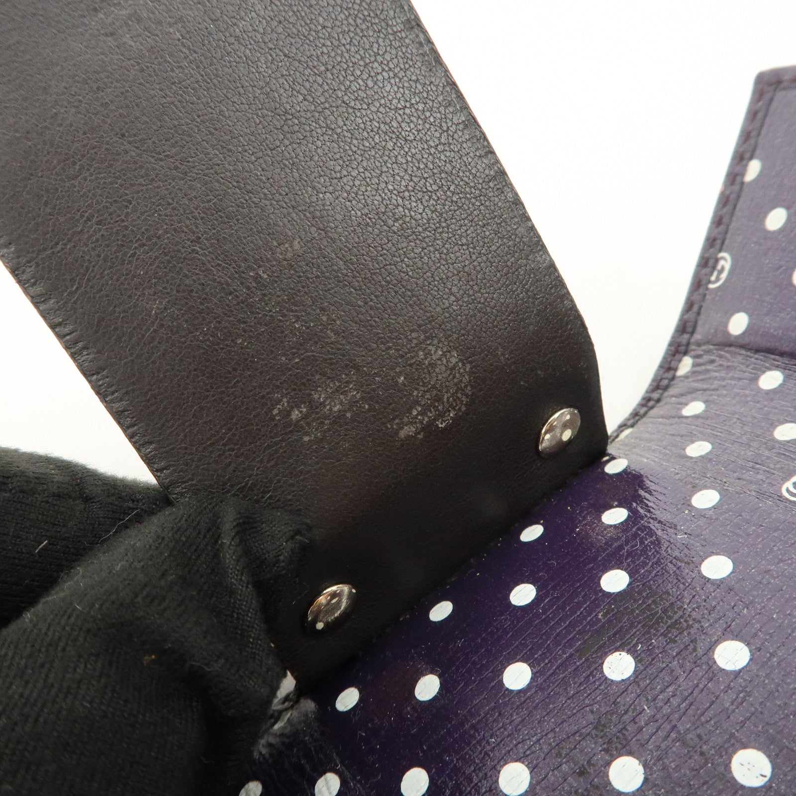 GUCCI Interlocking G Leather 6 Rings Key Case Purple 309706