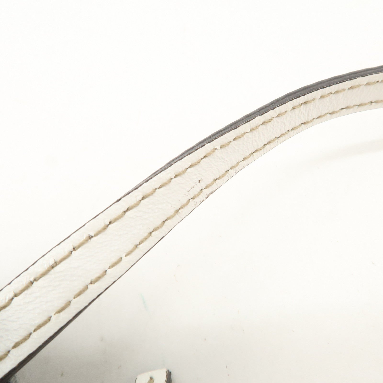 GUCCI GG Canvas Leather Hand Bag Accessory Pouch Beige Ivory 154432 Used