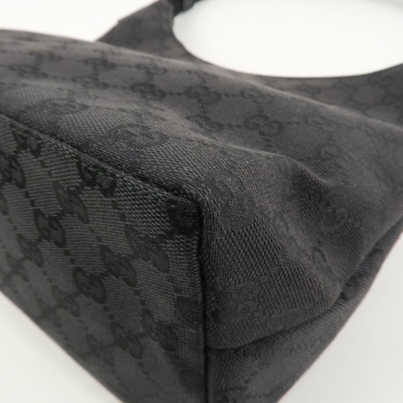 GUCCI GG Canvas Leather Shoulder Bag Hand Bag Brown 001・3386