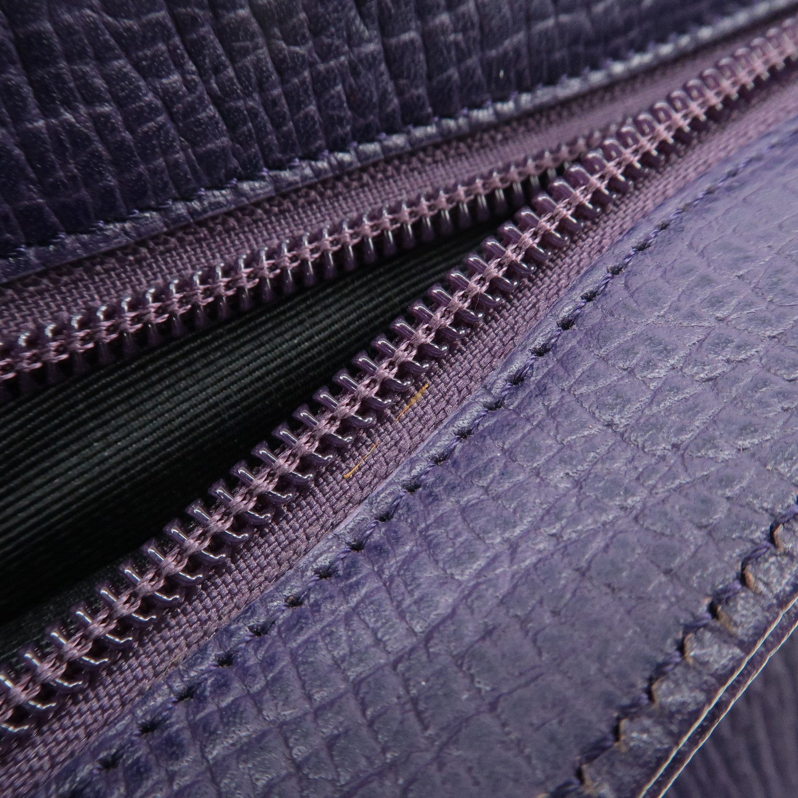 LOEWE Leather Shoulder Bag Hand Bag Purple