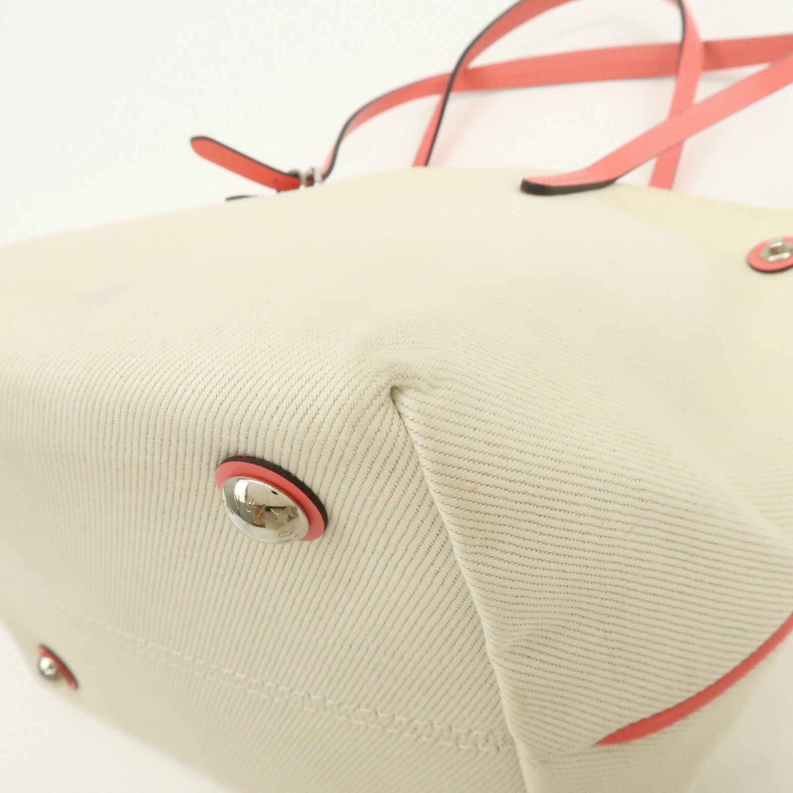 Louis Vuitton Canvas Leather Cabas PM Hand Bag Corail M94505