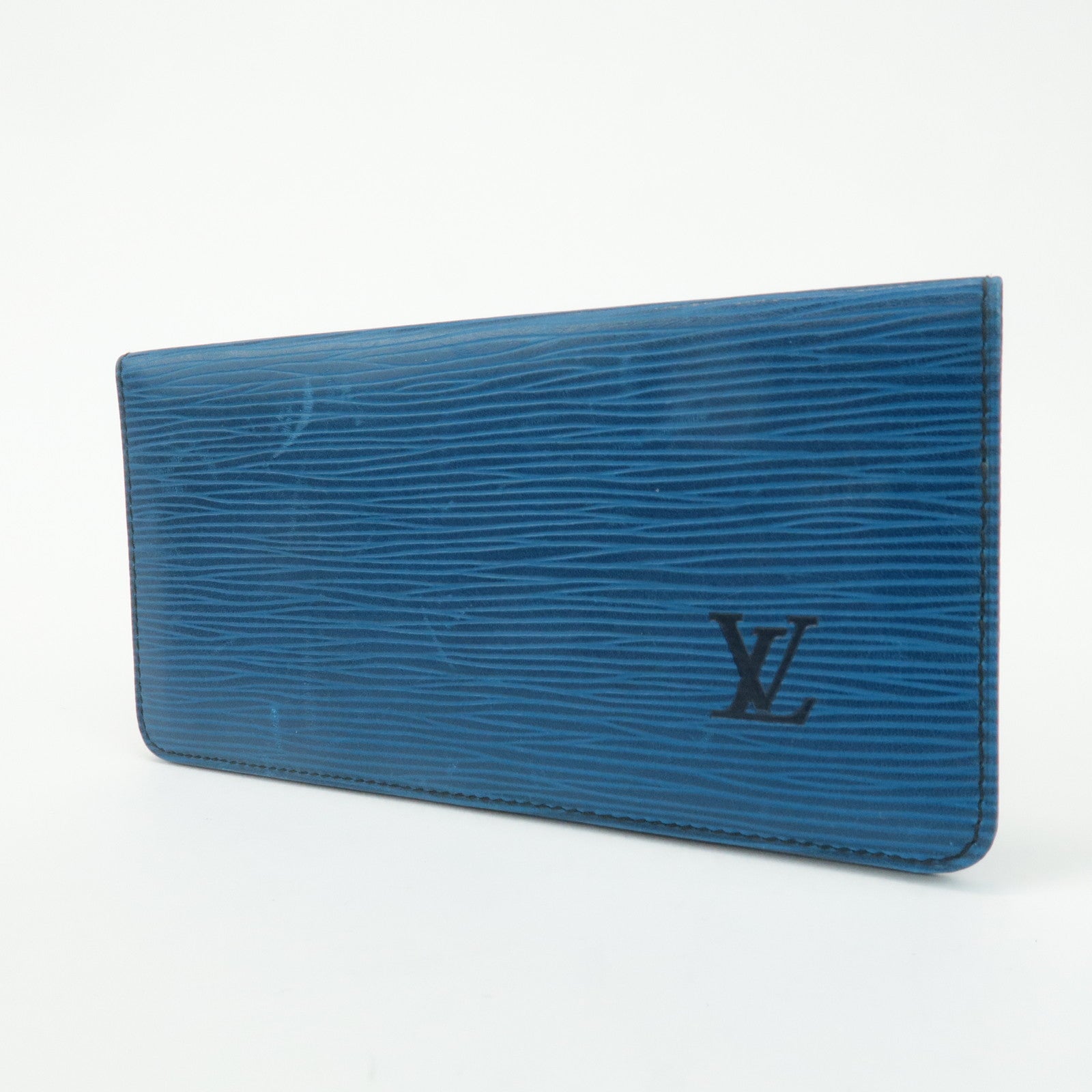 Louis Vuitton Set of 3 Epi Leather Wallet Blue Yellow M63319/M63315 Used