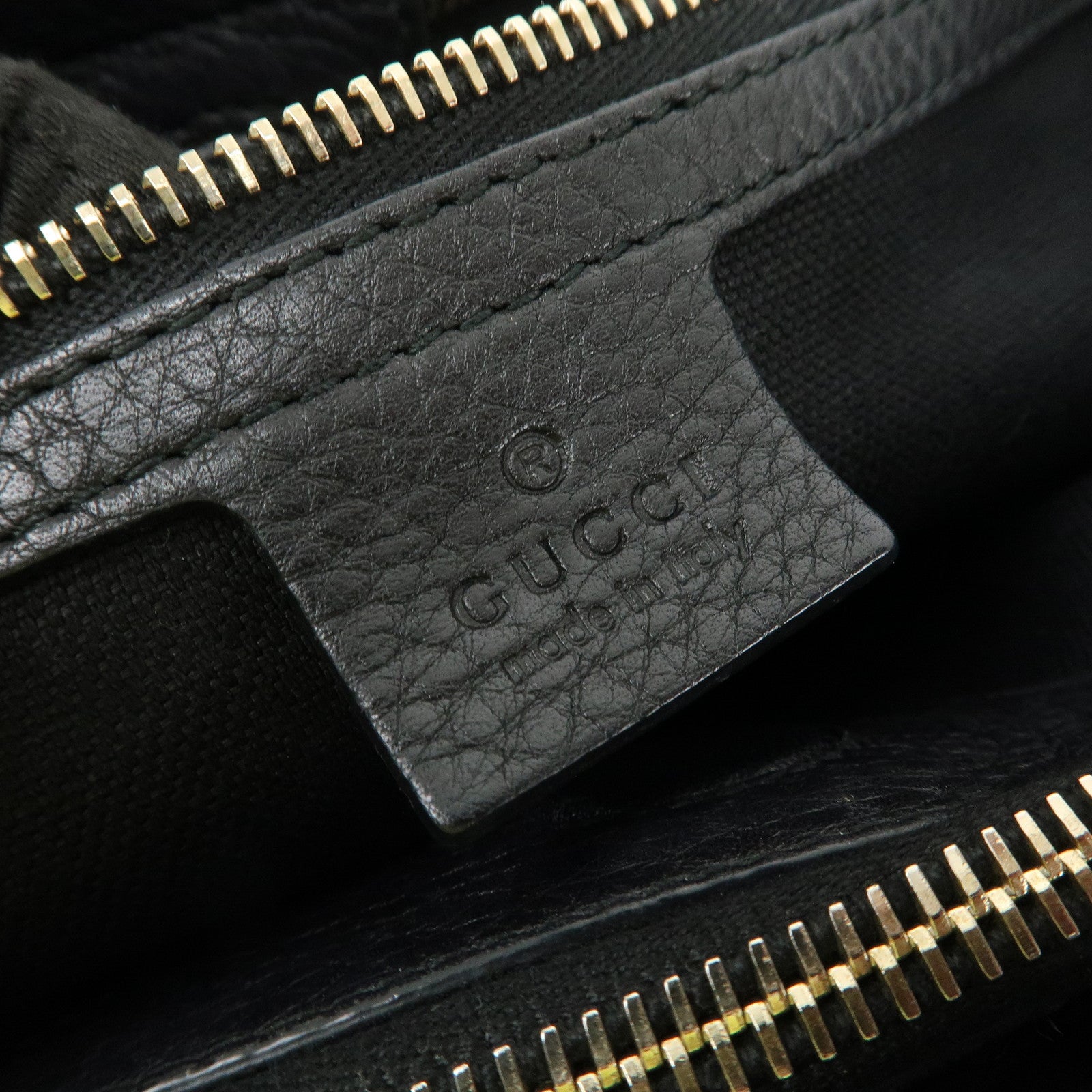 GUCCI Bamboo Shopper Medium 2Way Bag Shoulder Bag Black 323660