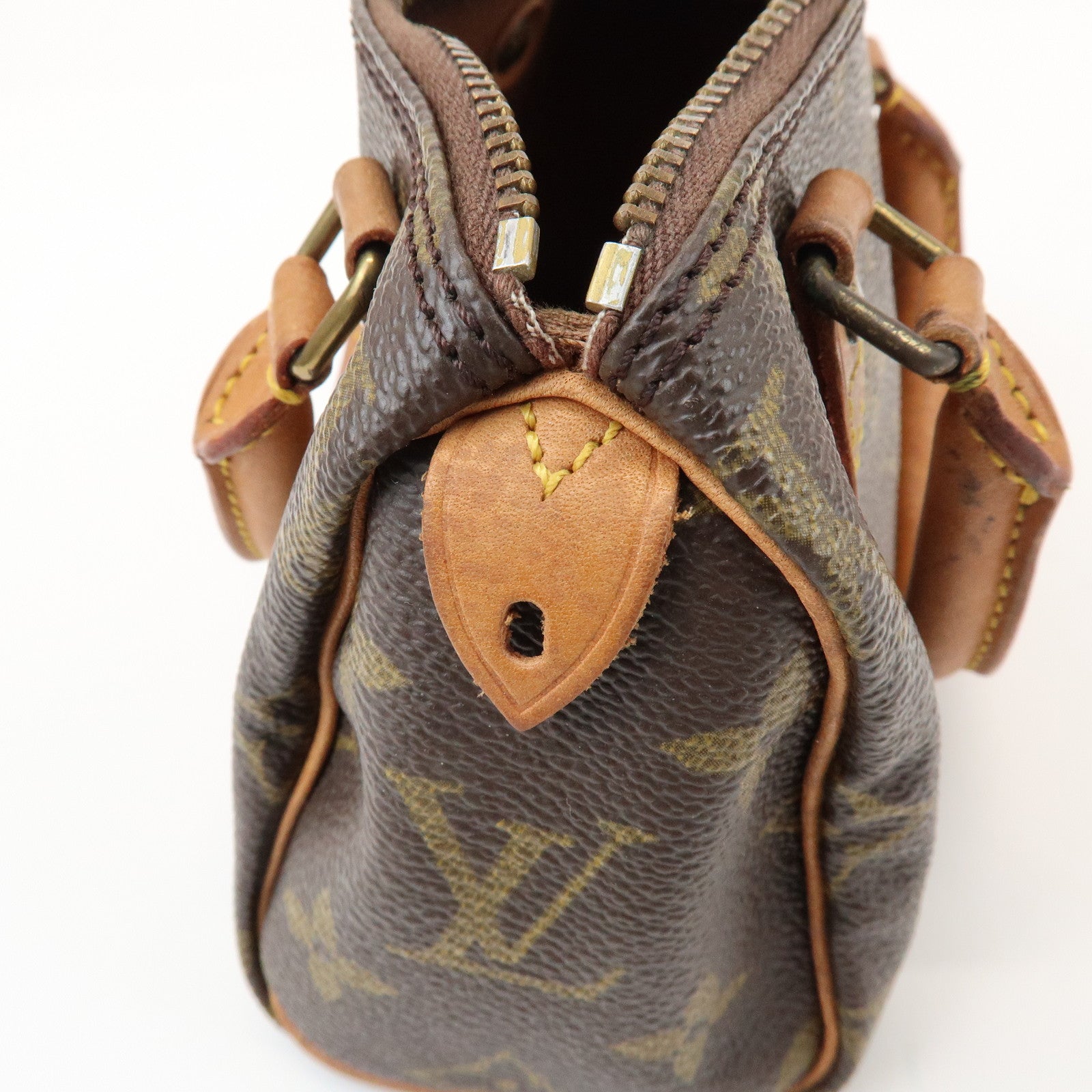 Louis Vuitton Monogram Mini Speedy Hand Bag & Strap Brown M41534