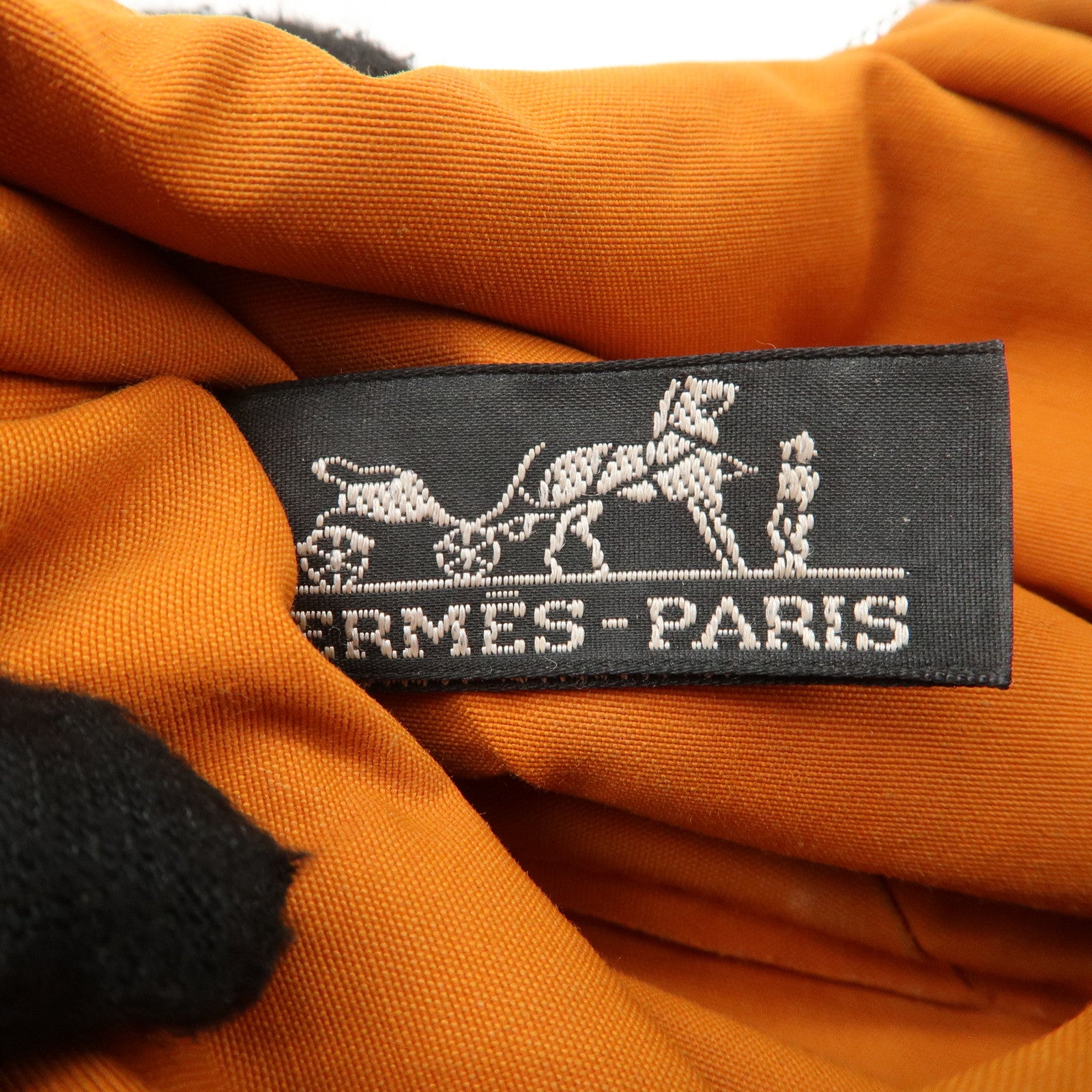 HERMES Set of 2 Leather Canvas Pouch Cosmetic Pouch Pink Yellow Used