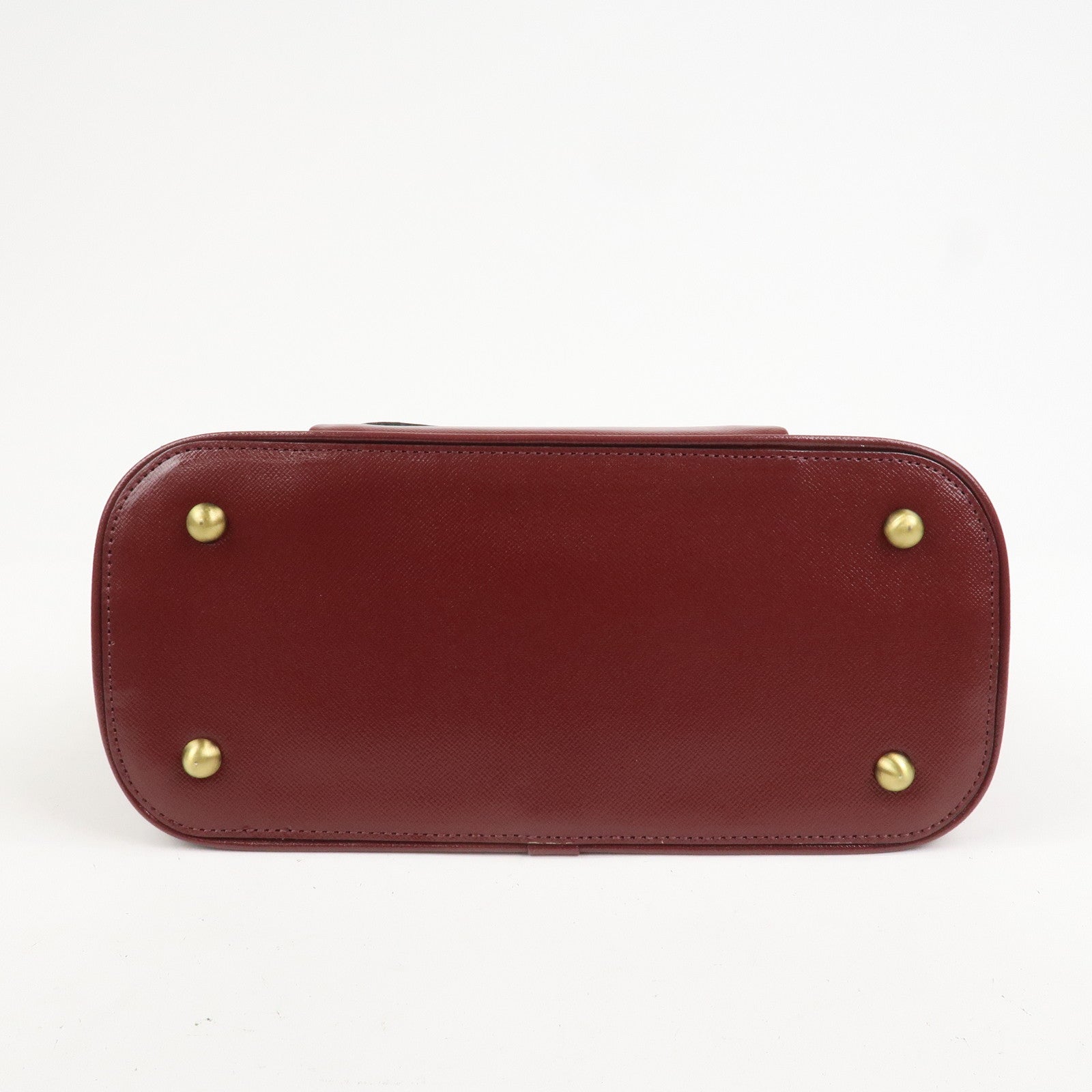BURBERRY Leather Shoulder Bag Hand Bag Bordeaux Gold HDW