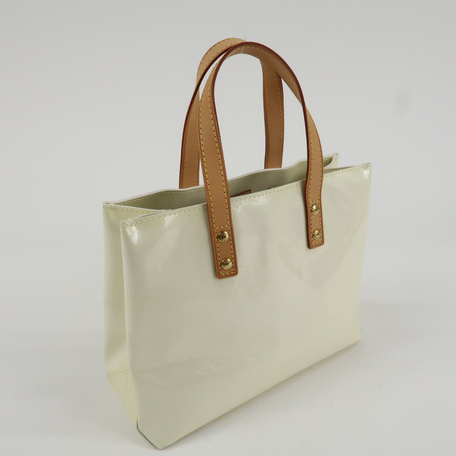 Louis Vuitton Monogram Vernis Leather Lead PM Tote Bag Perle M91336 Used