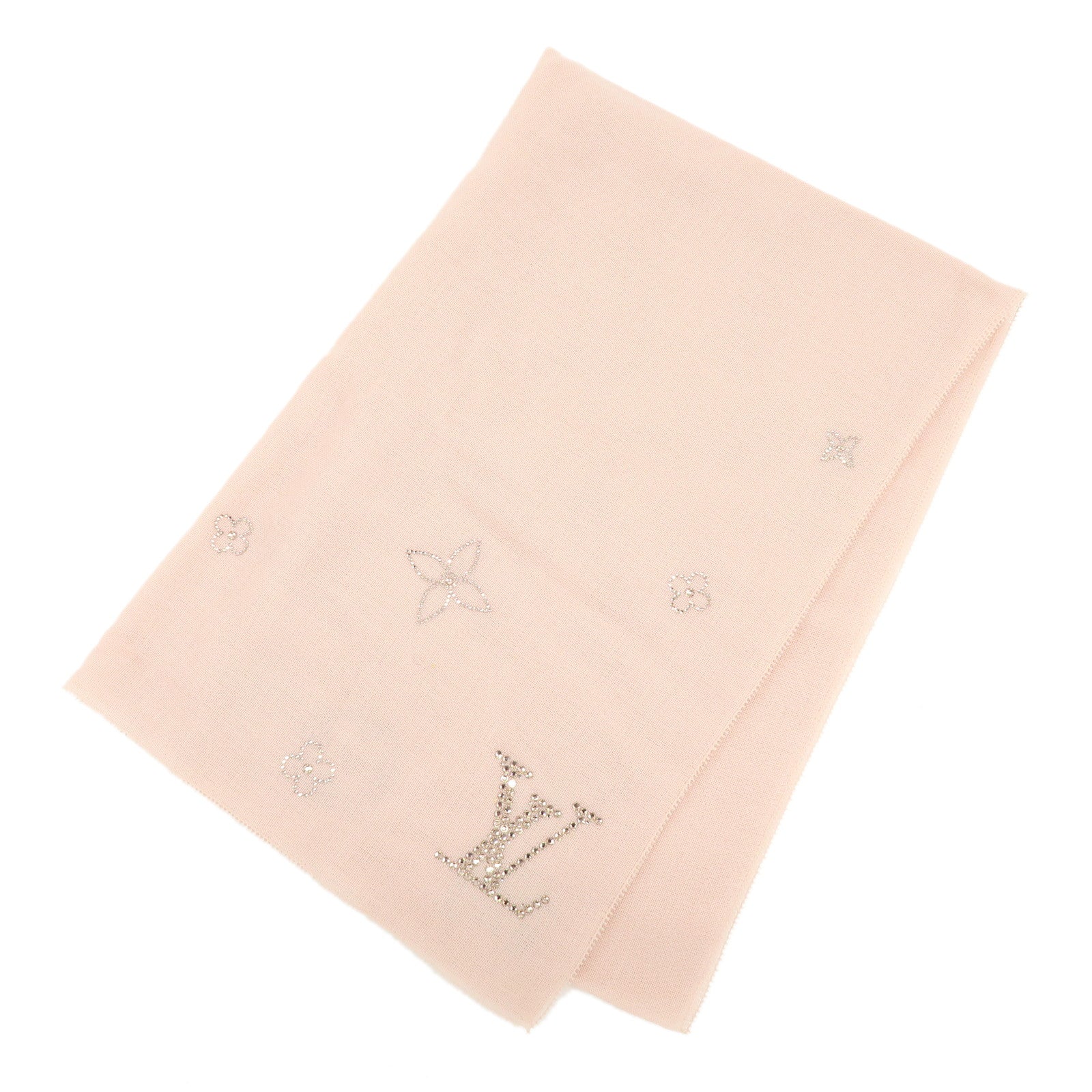 Louis Vuitton Monogram Cashmere 100% Scarf Etoile Monte Carlo Pink