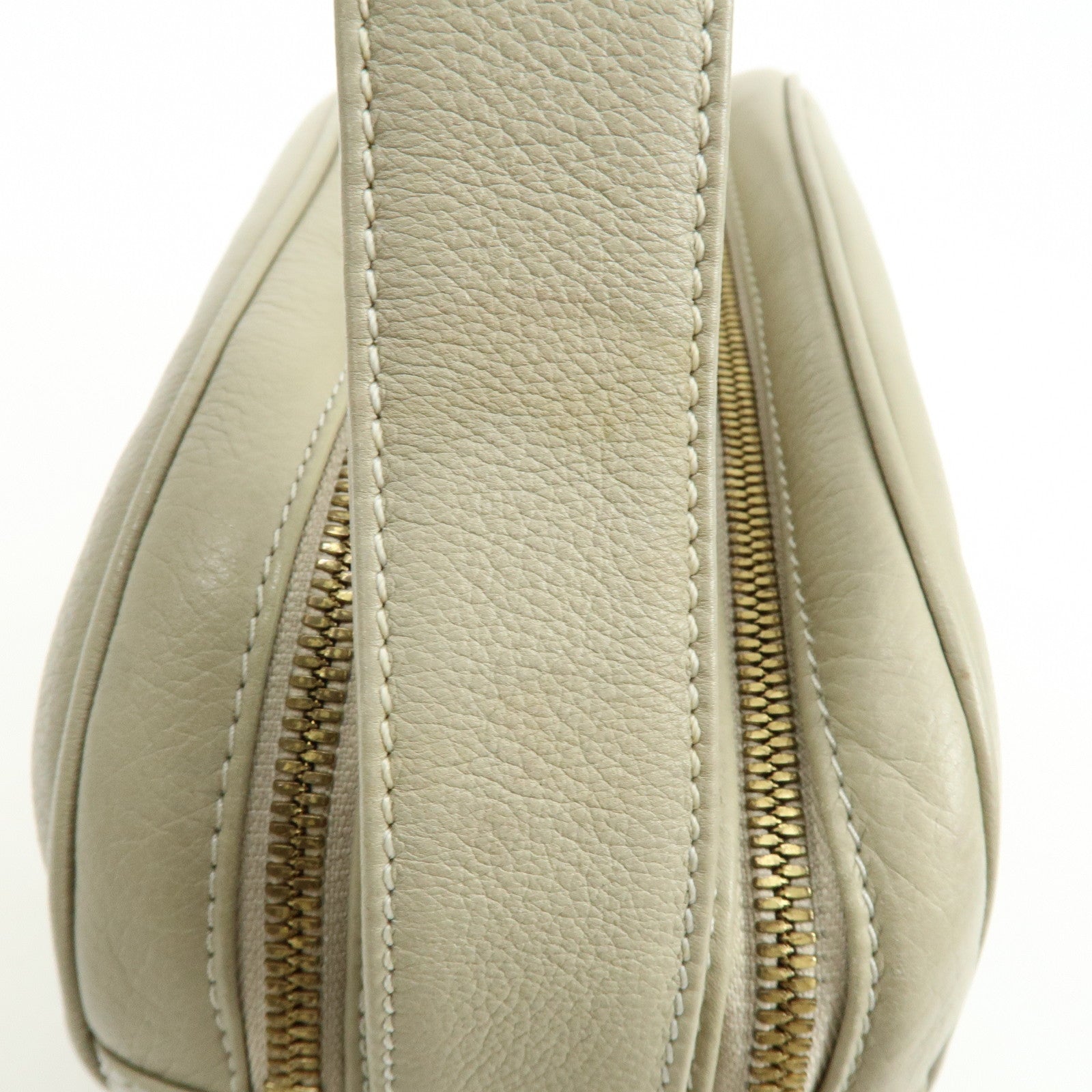 LOEWE Anagram Leather Shoulder Bag Crossbody Bag Ivory
