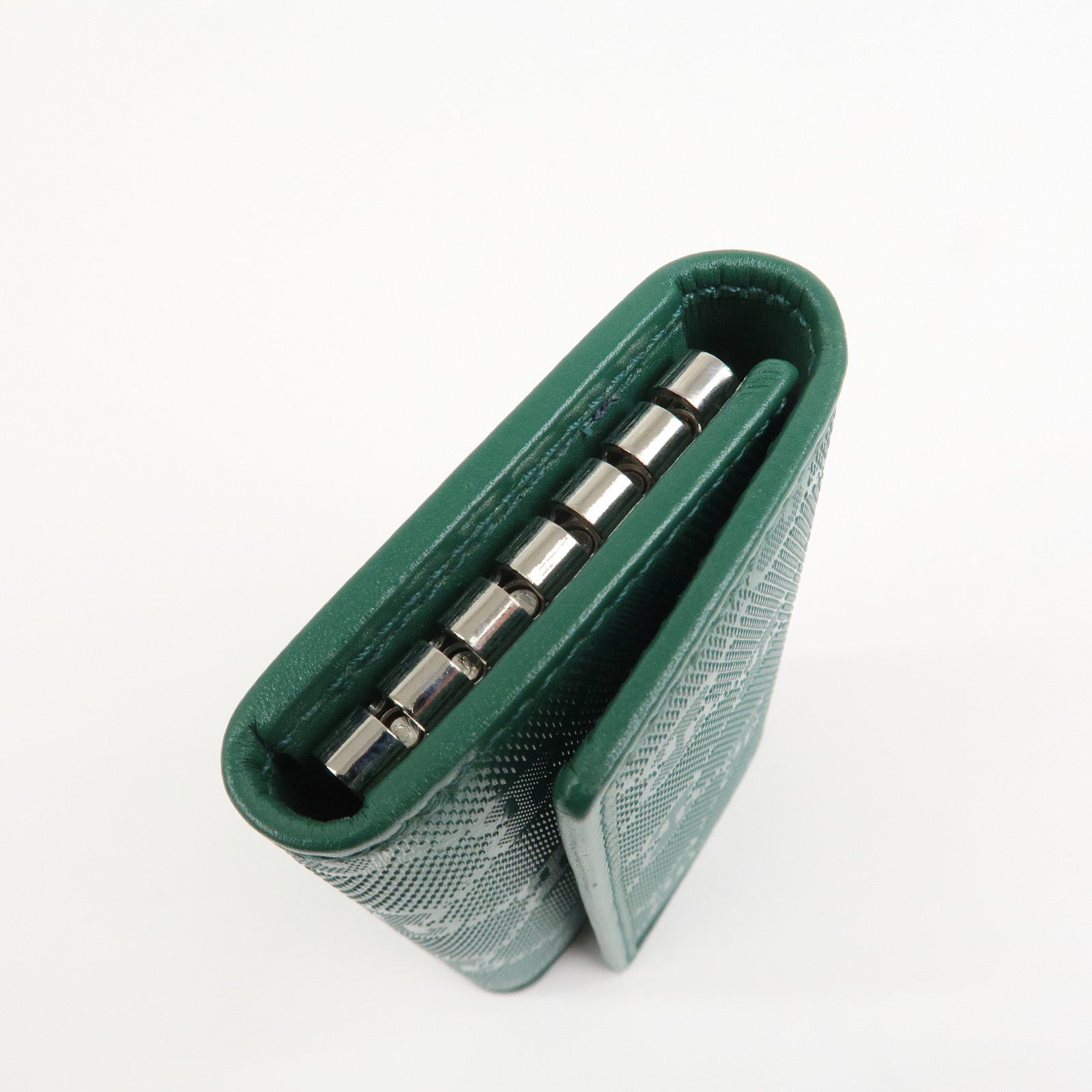 GUCCI GG Implement PVC Leather 6 Rings Key Case Green 138093