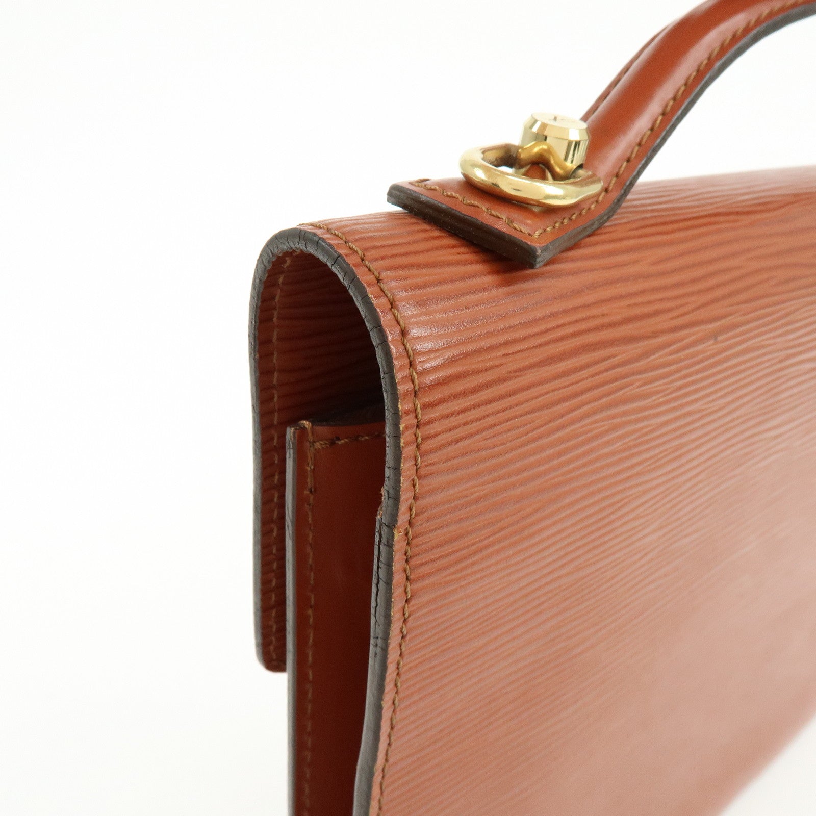 Louis Vuitton Epi Monceau 2way Bag Hand Bag Kenya Brown M52123