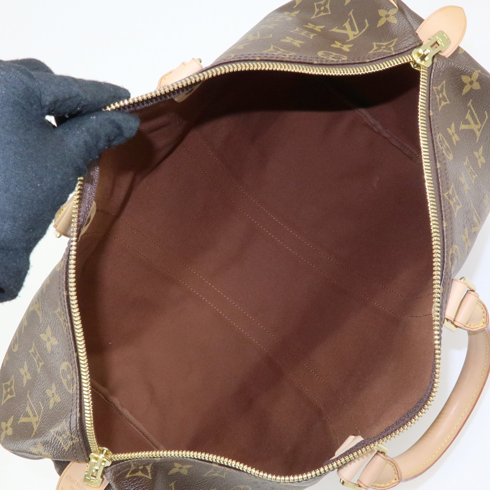 Louis Vuitton Monogram Keep All 45 Boston Bag Brown M41428