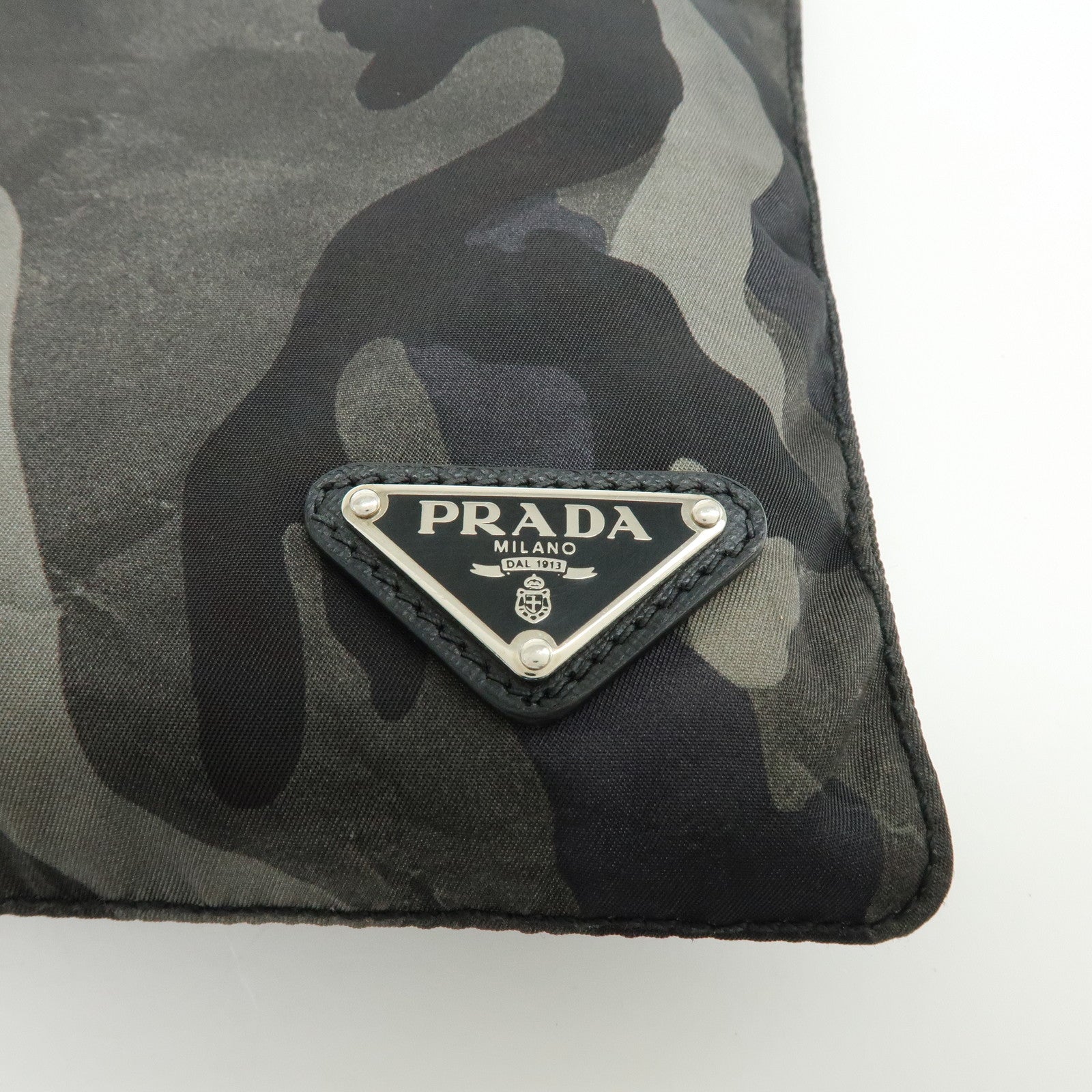 PRADA Triangle Logo Nylon Shoulder Bag Crossbody Bag Camouflage
