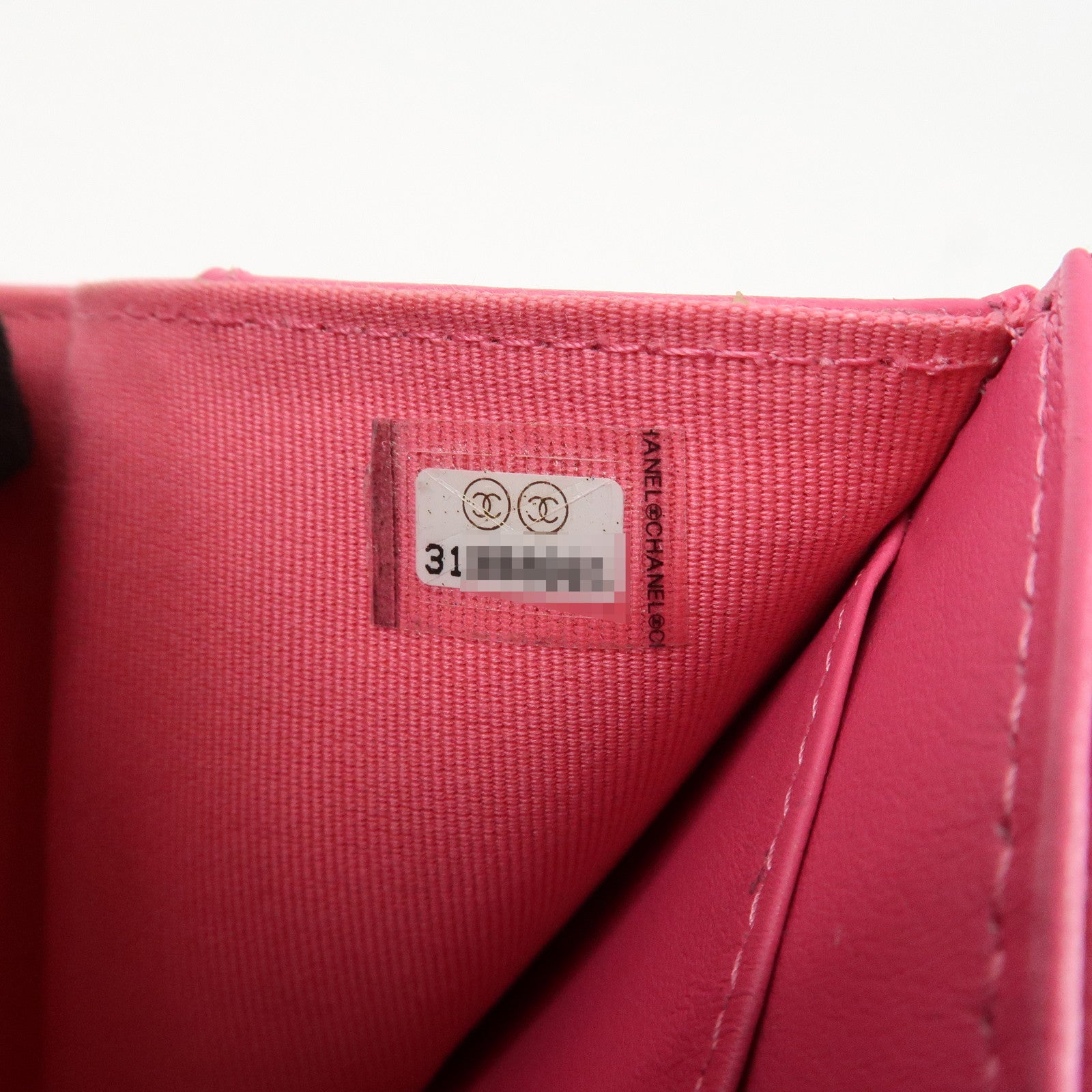 CHANEL COCO Mark Camellia Tri-fold Compact Wallet Pink AP0116