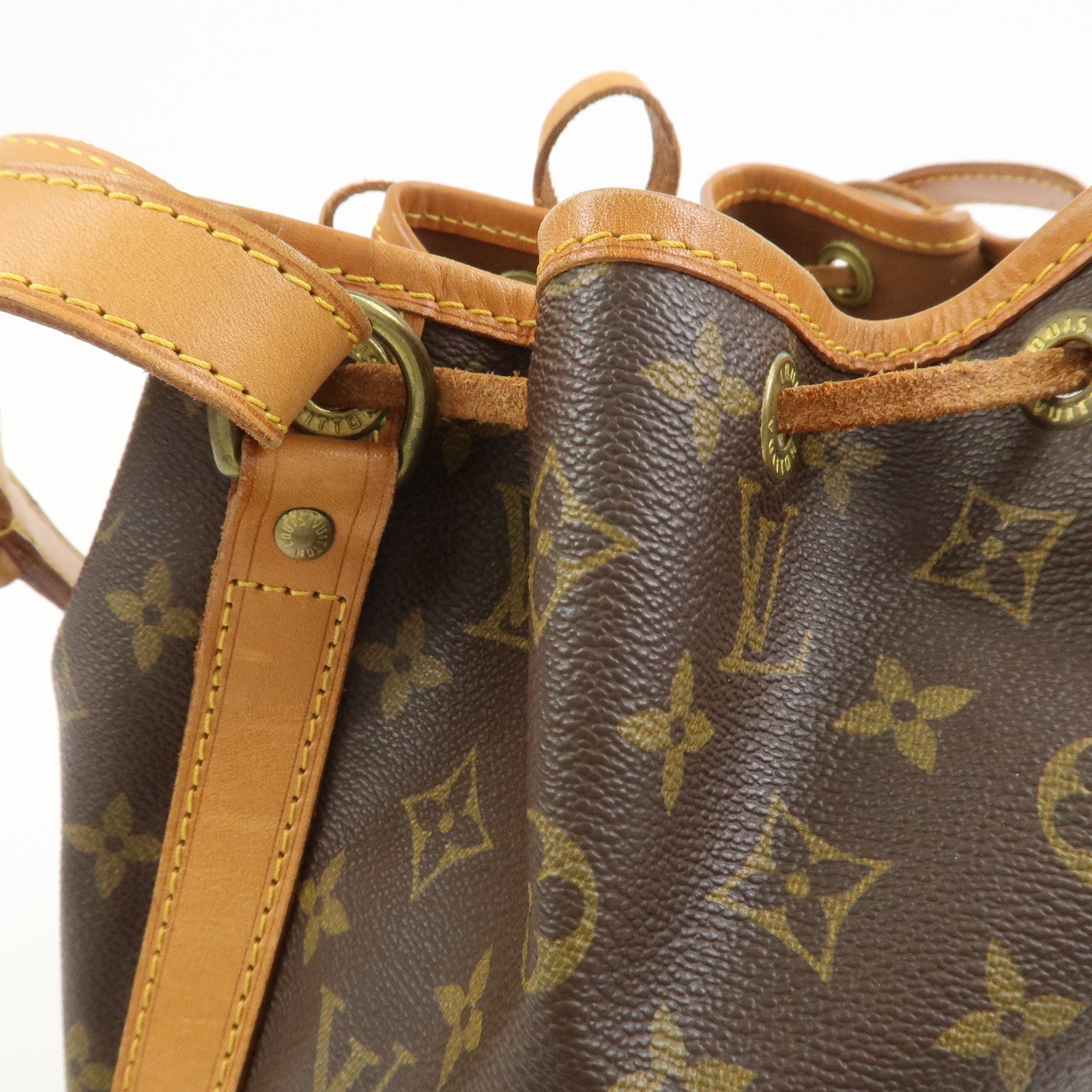 Louis Vuitton Monogram Petit Noe Shoulder Bag Brown M42226