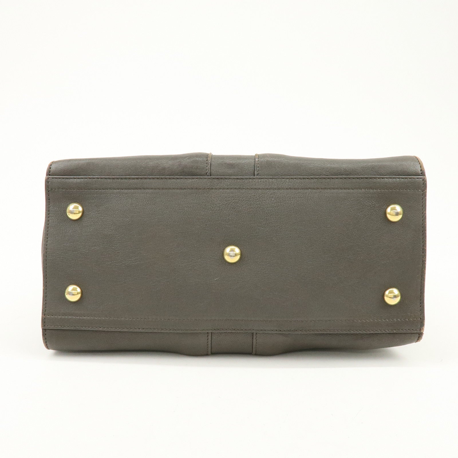 SAINT LAURENT PARIS Cabas Chyc Leather 2WAY Bag Gray 370699