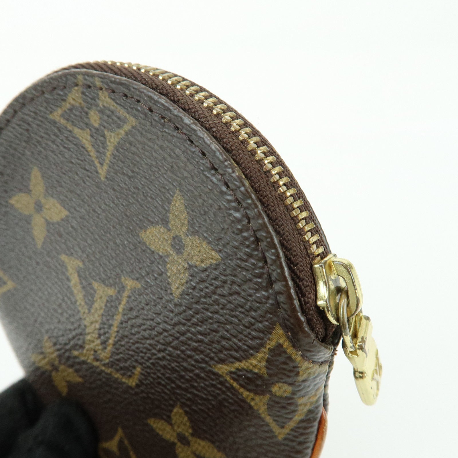 Louis Vuitton Monogram Porte Monnaie Rond Coin Case Brown M61926