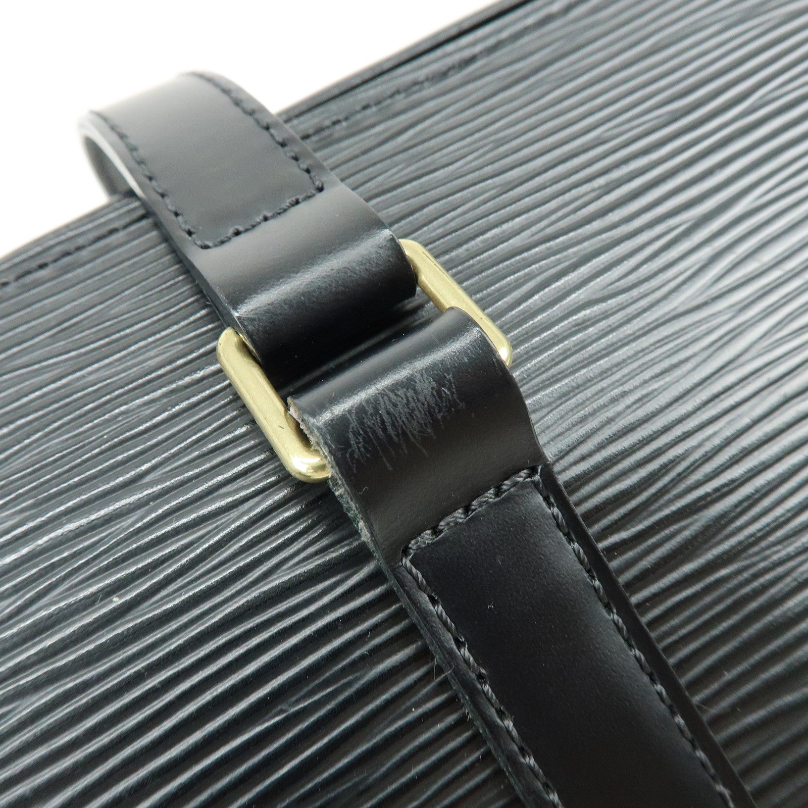 Louis Vuitton Epi Soufflot Shoulder Bag & Pouch Noir M52222
