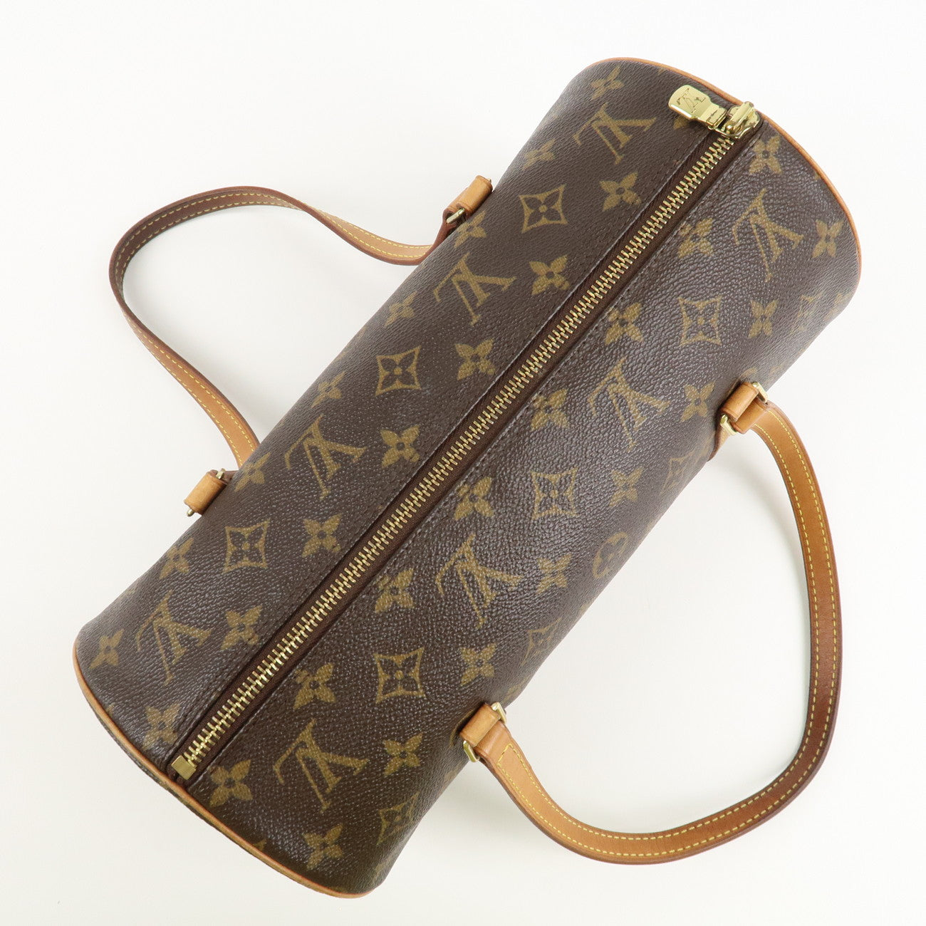 Louis Vuitton Monogram Papillon 30 Hand Bag New Style Brown M51385 Used