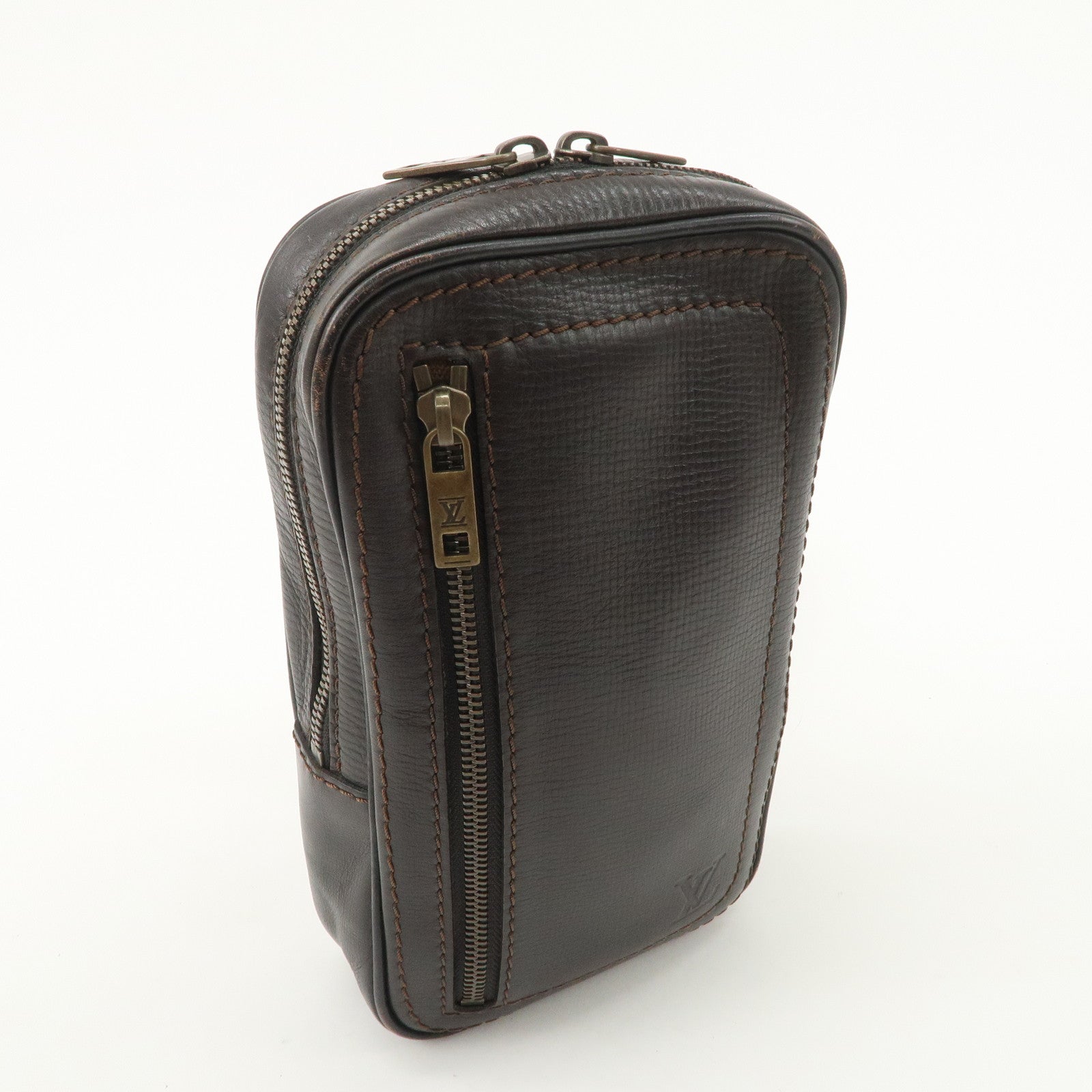 Louis Vuitton Utah Siu Calf Leather Body Bag Cafe M92535