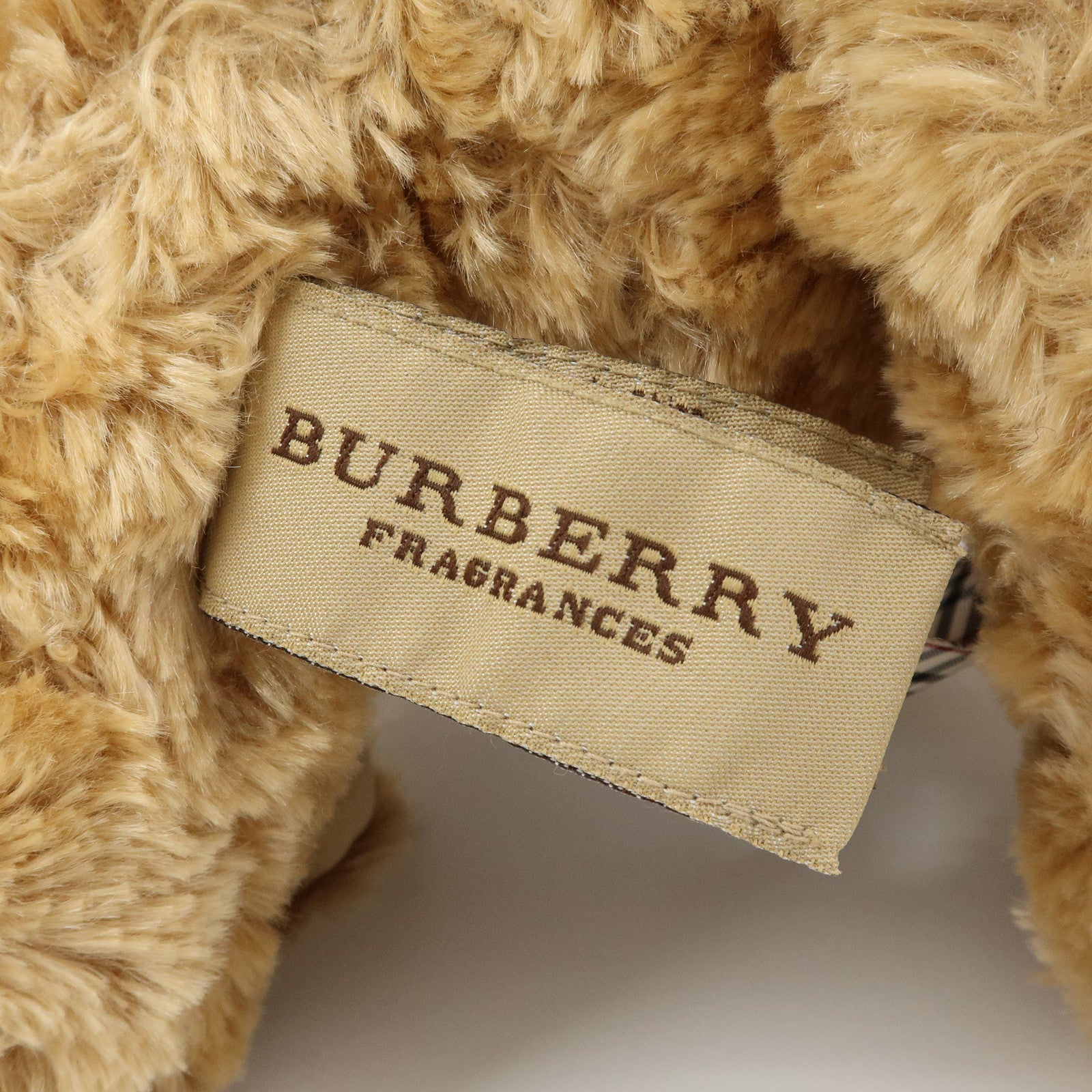 BURBERRY Nova Plaid Polyester Teddy Bear Brown