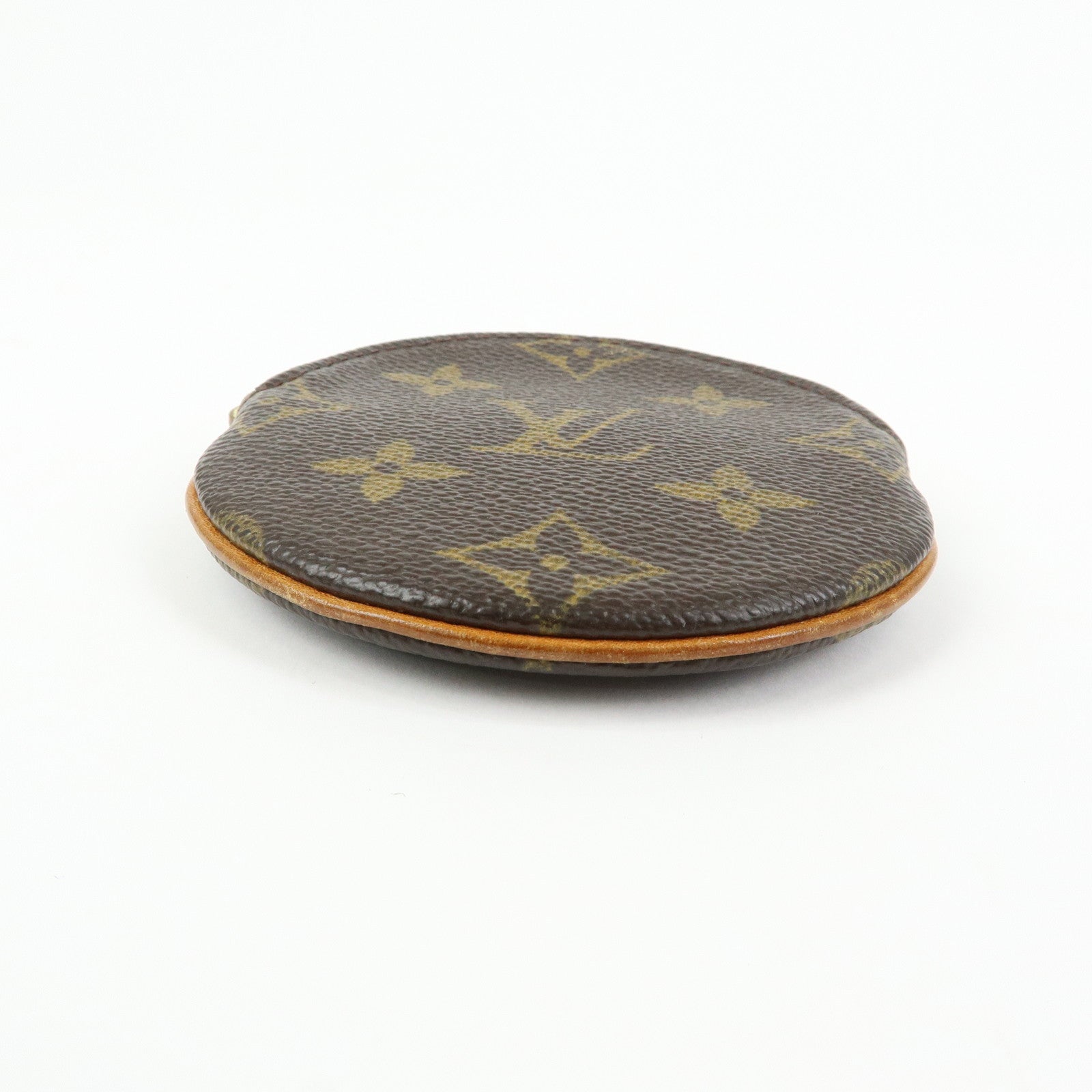 Louis Vuitton Monogram Porte Monnaie Rond Coin Case Brown M61926