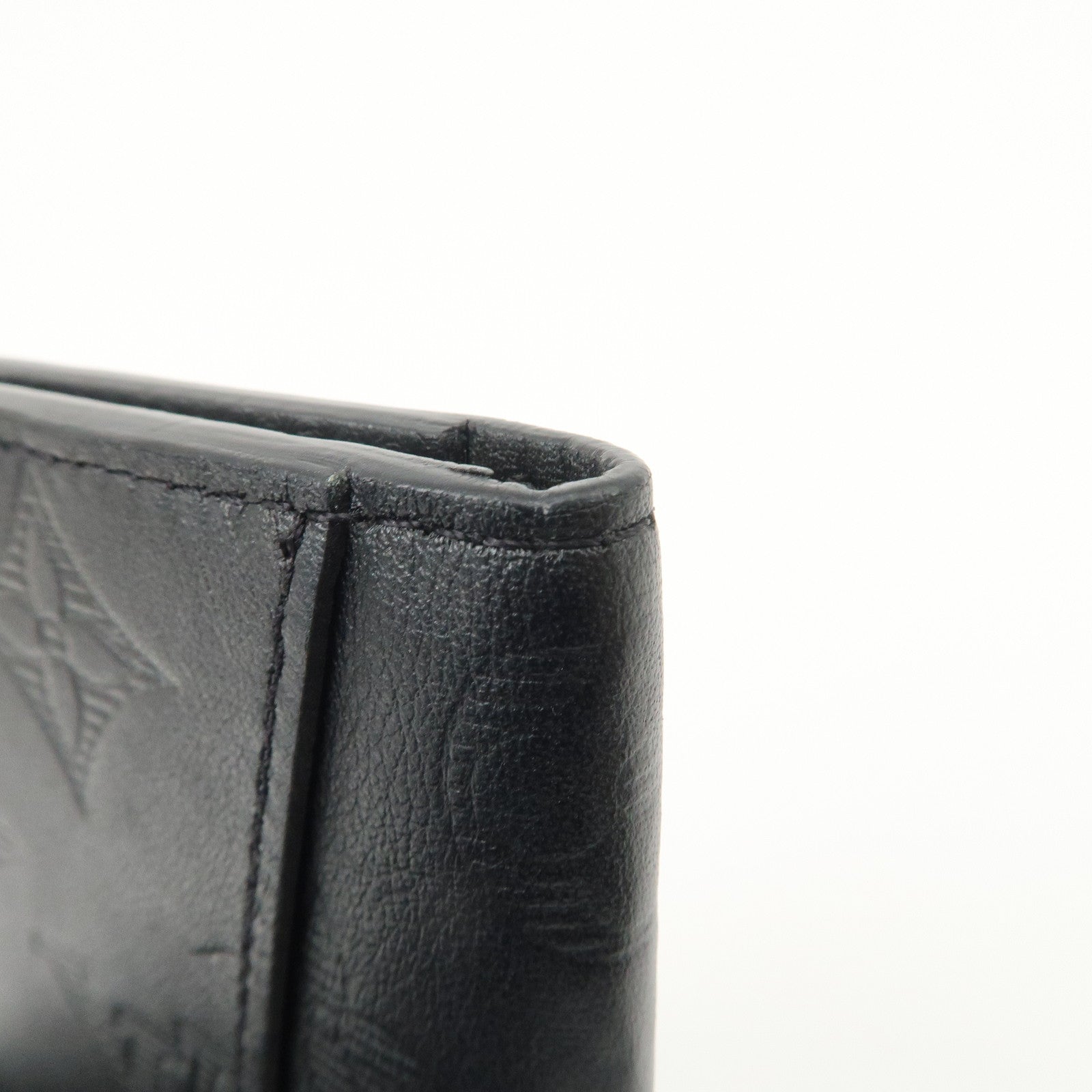 Louis Vuitton Monogram Shadow Leather Card Case Organizer Noir M62899