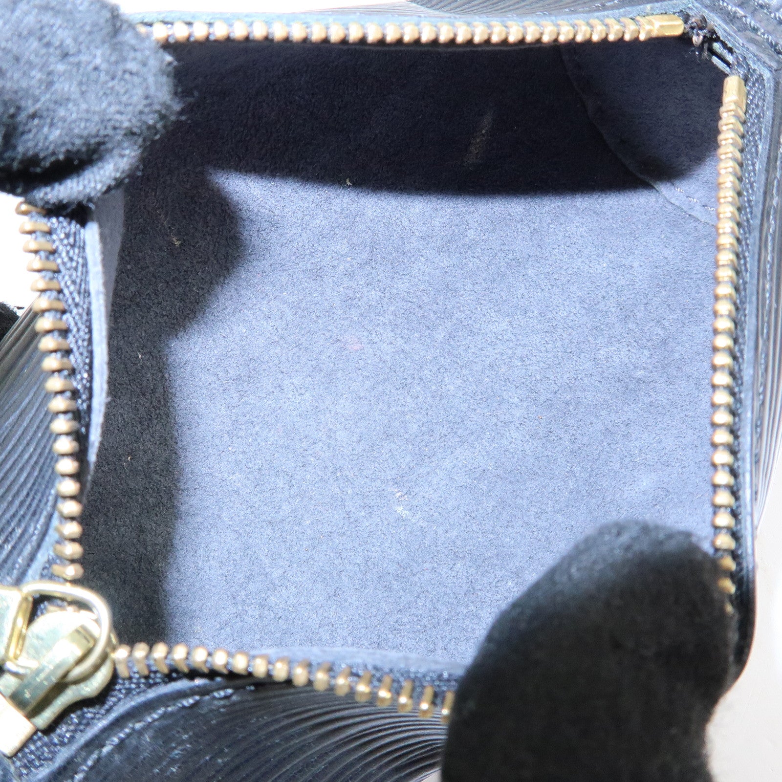 Louis Vuitton Epi Mini Leather Pouch For Soufflot Hand Bag Noir