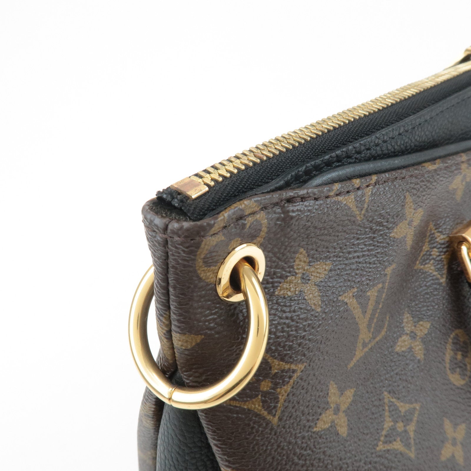 Louis Vuitton Monogram Pallas 2Way Hand Bag Noir M42756 Used