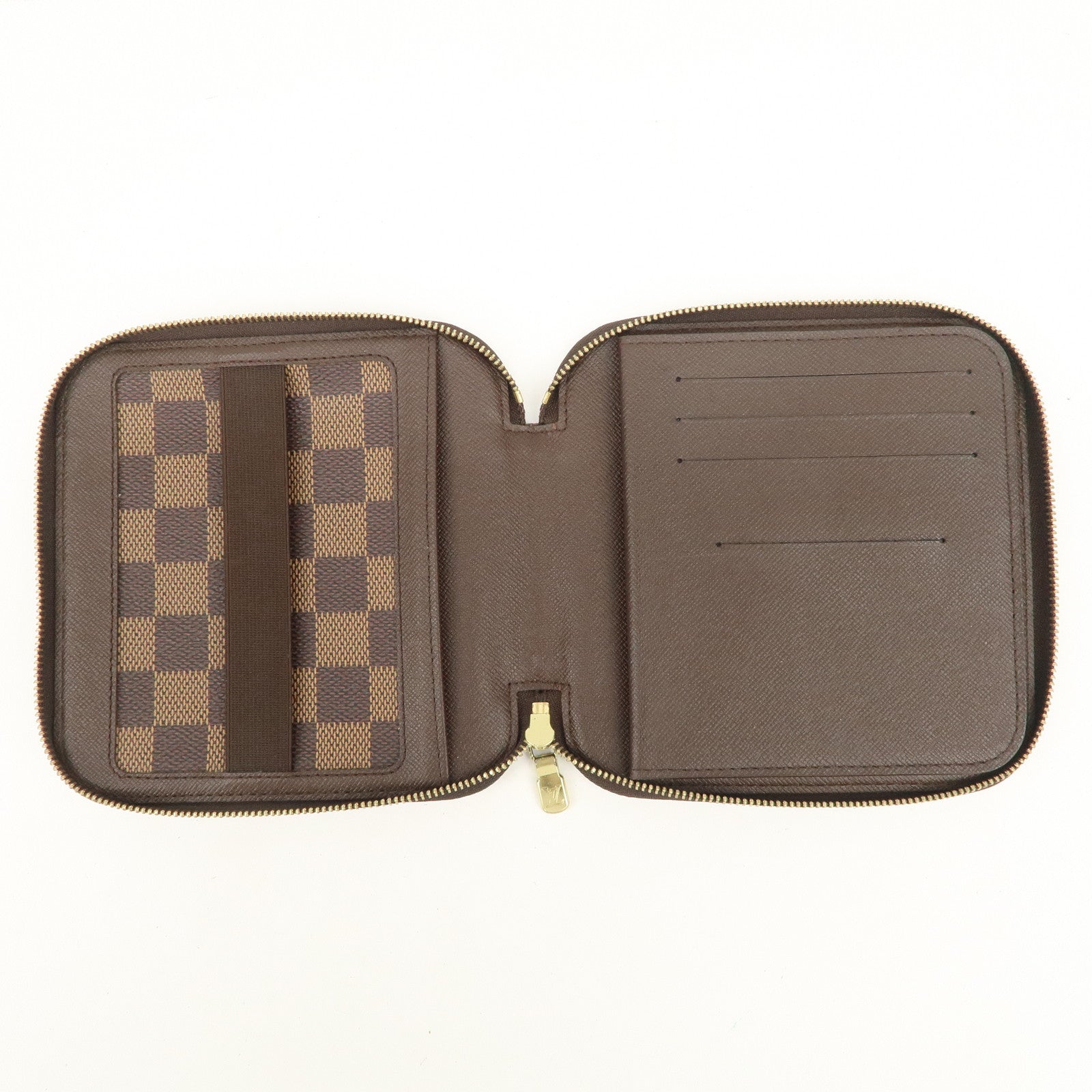 Louis Vuitton Damier Canvas Olaf Organizer Wallet Brown N61723 Used