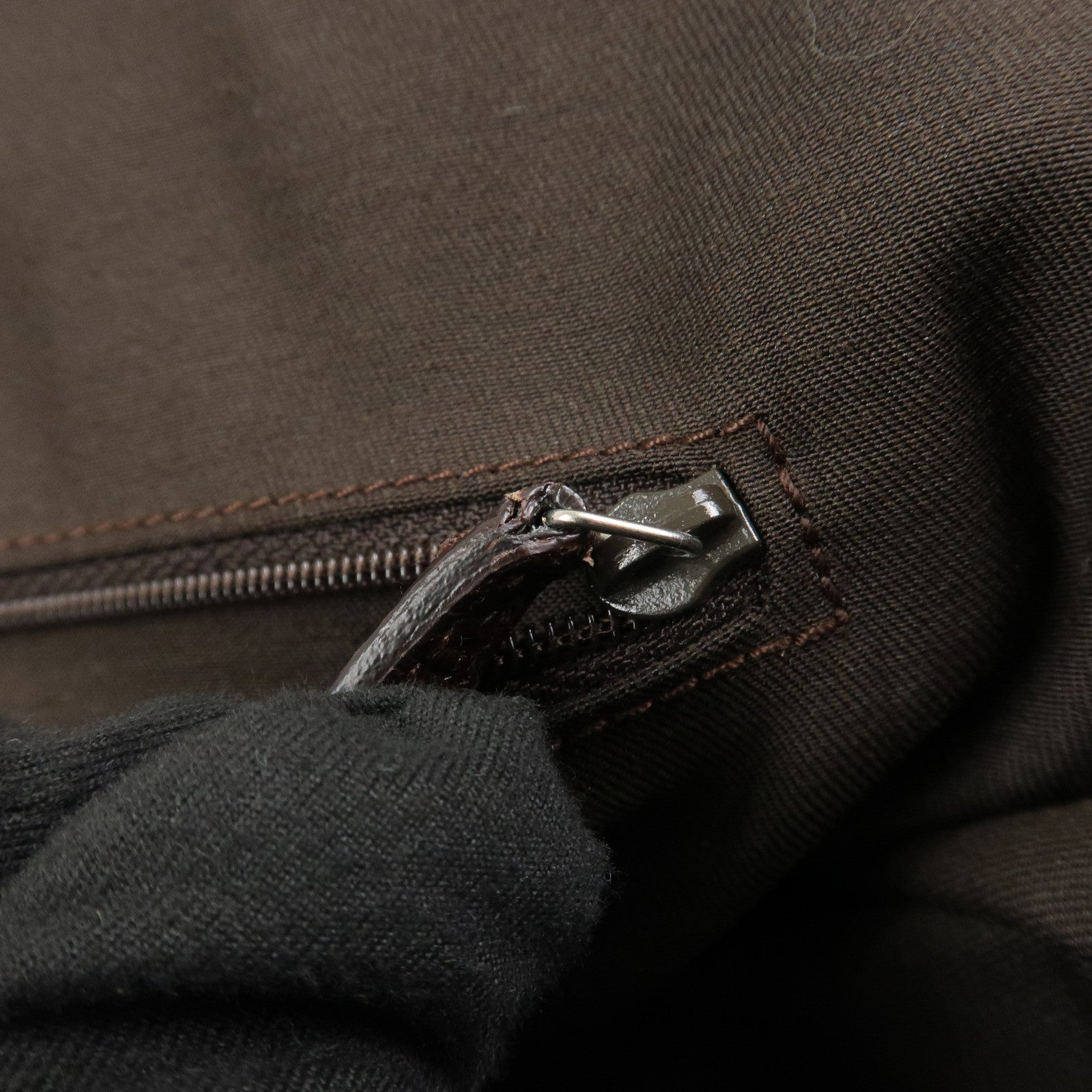 GUCCI Sherry GG Canvas Leather Tote Bag Shoulder Bag Brown 145758