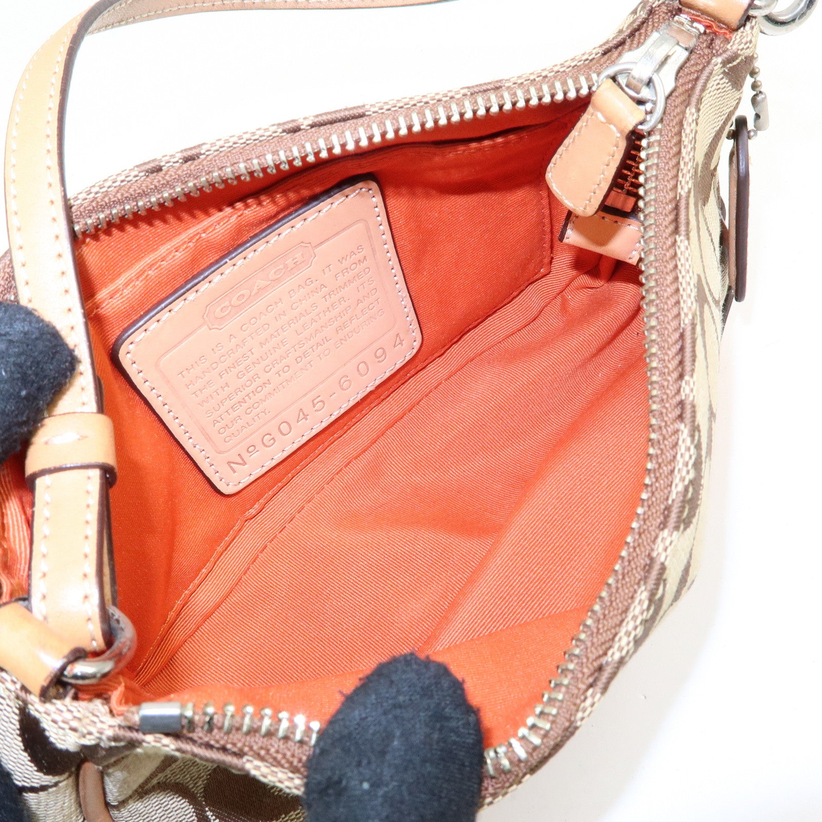 COACH Signature Set of 2 Mini Canvas Leather Shoulder Hand Bag