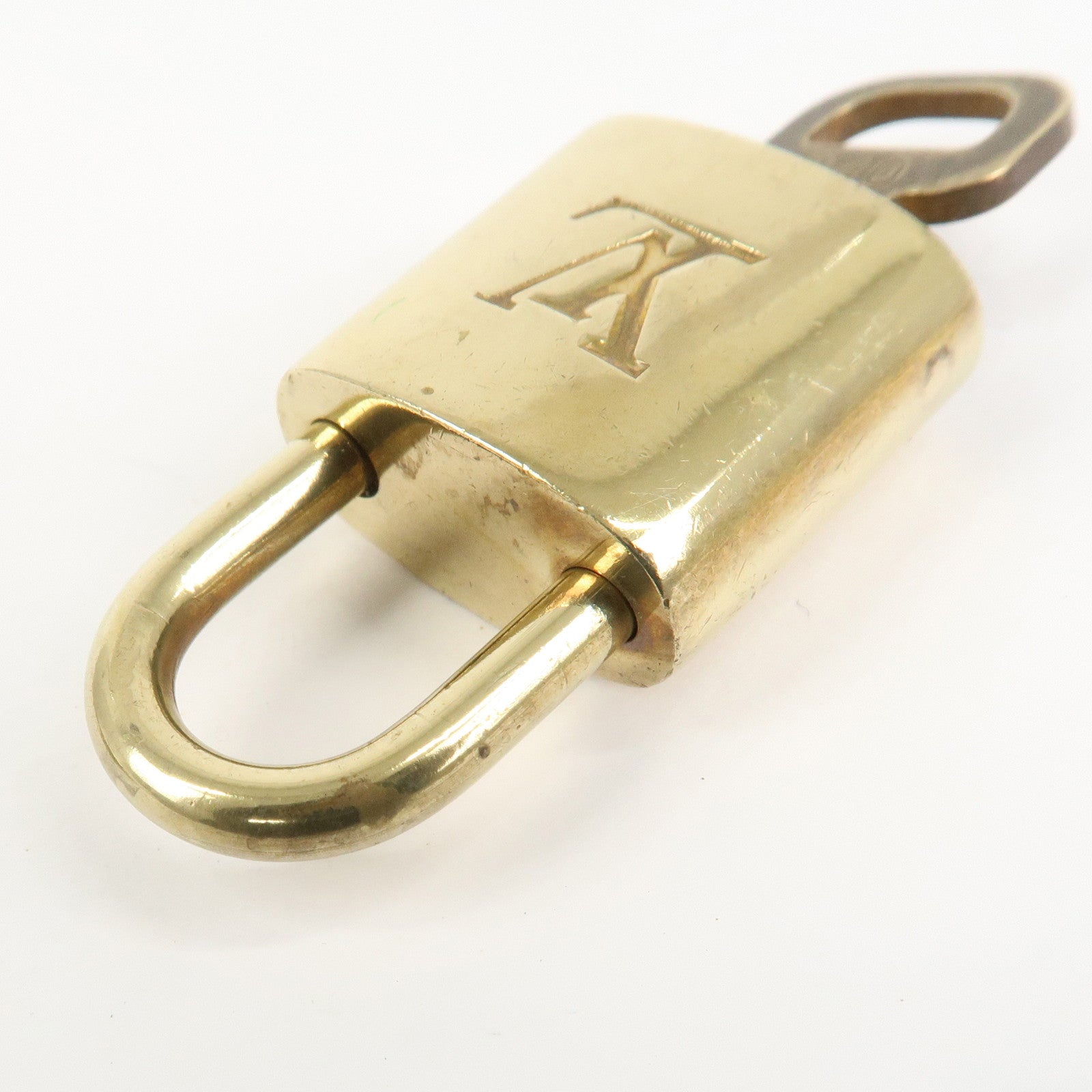 Louis Vuitton Set of 10 Lock & Key Cadena Key Lock Metal Gold Used