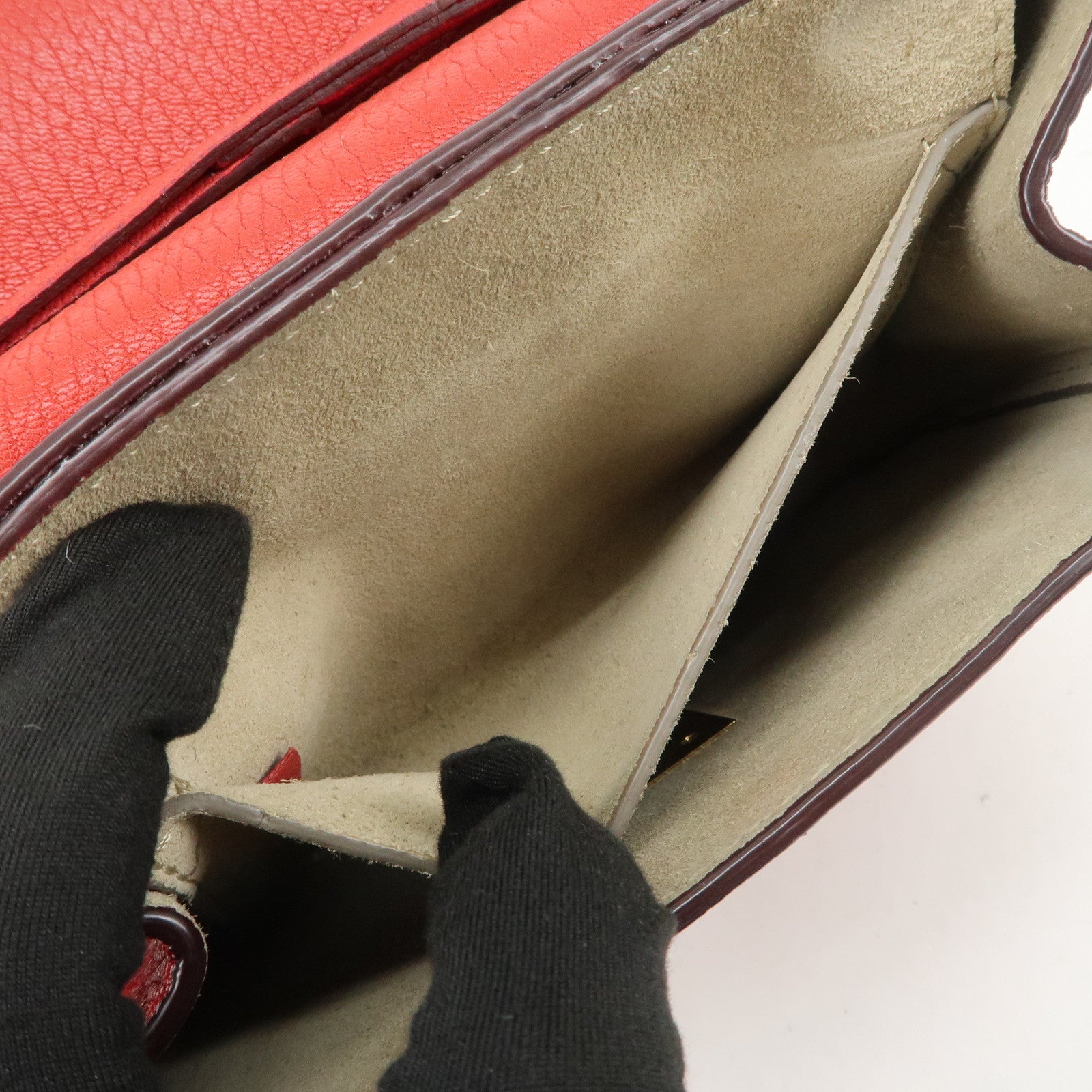 Chloe Drew Leather Chain Shoulder Bag Crossbody Bag Red