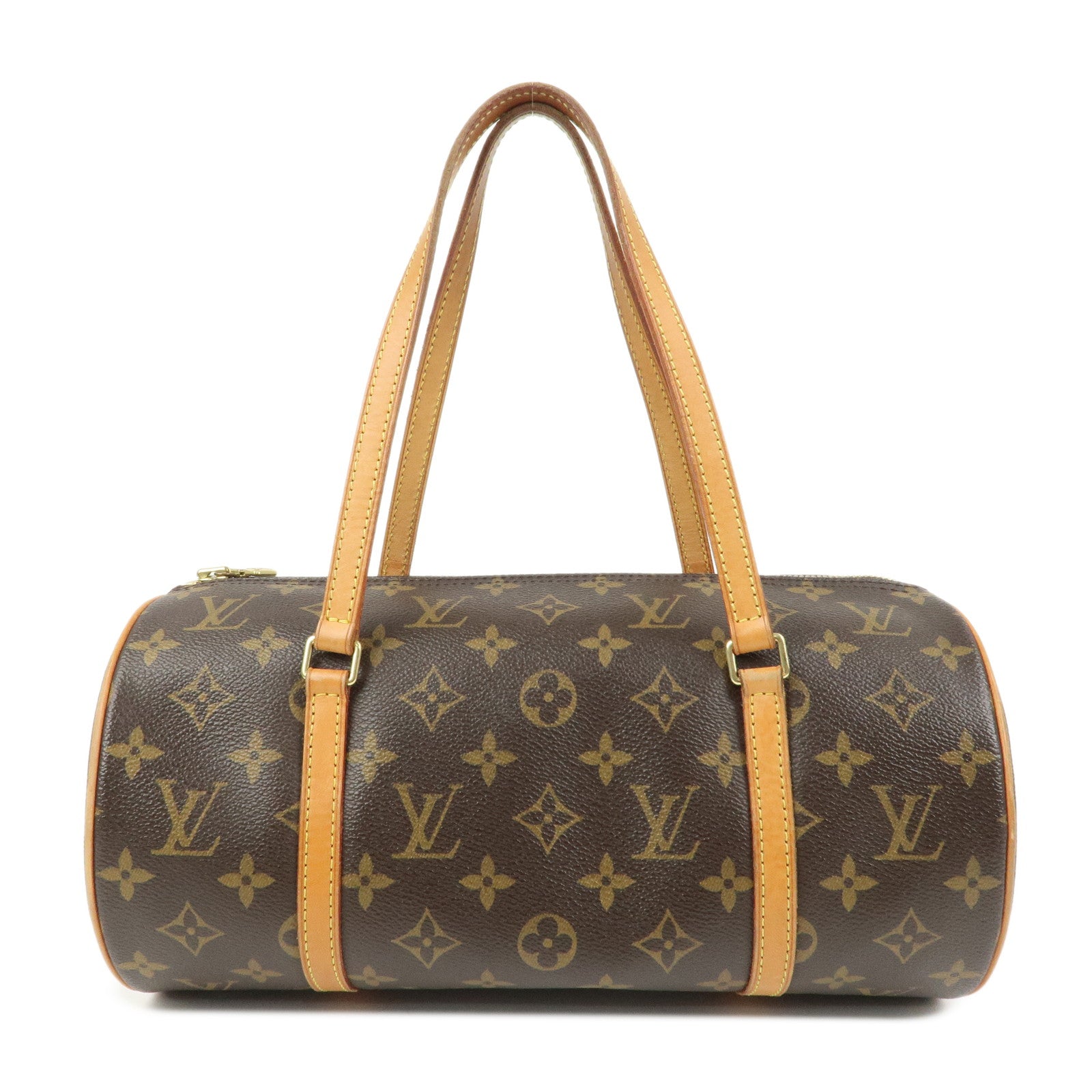 Louis Vuitton Monogram Papillon 30 Hand Bag Brown M51365