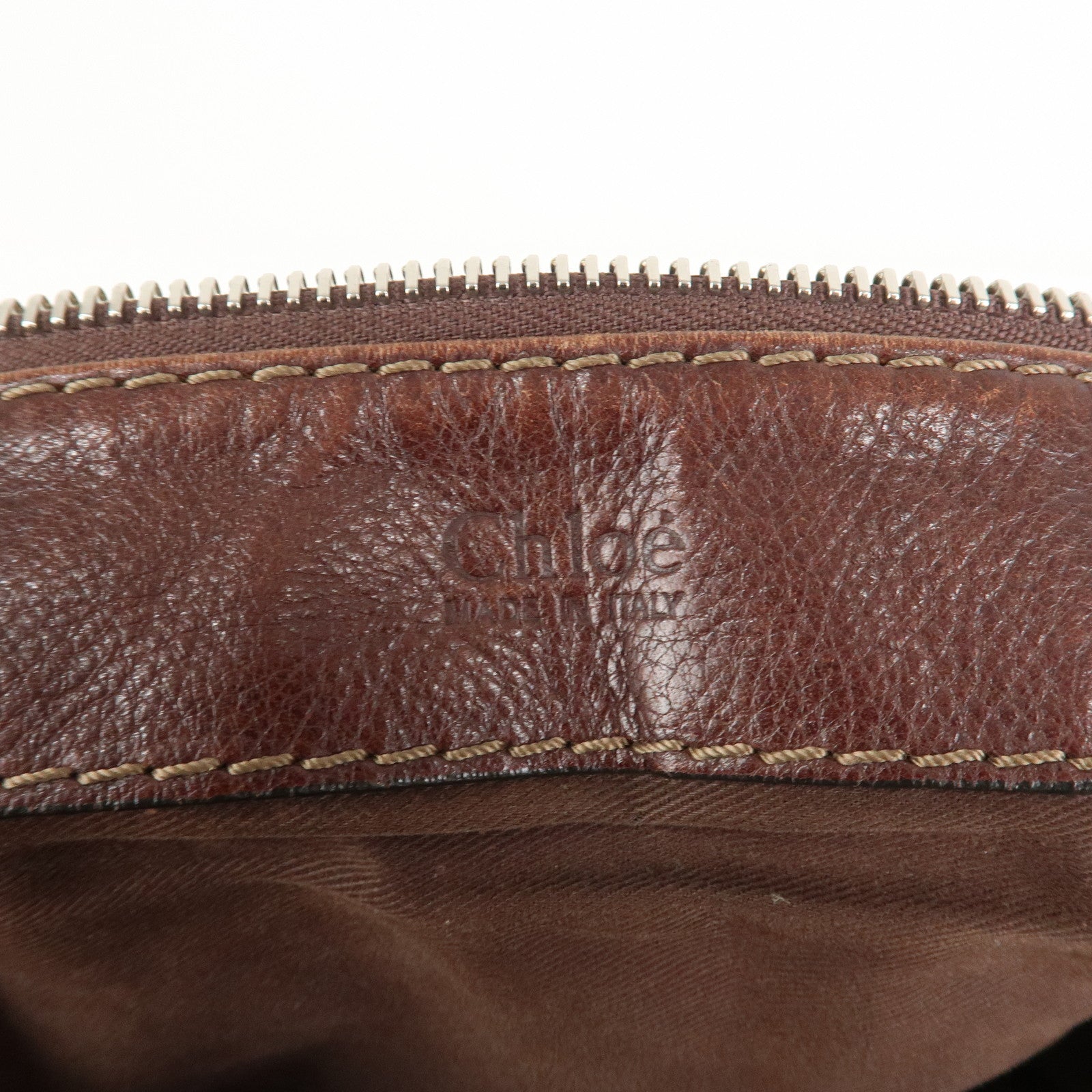 Chloe Paddington Leather Shoulder Crossbody Bag Brown